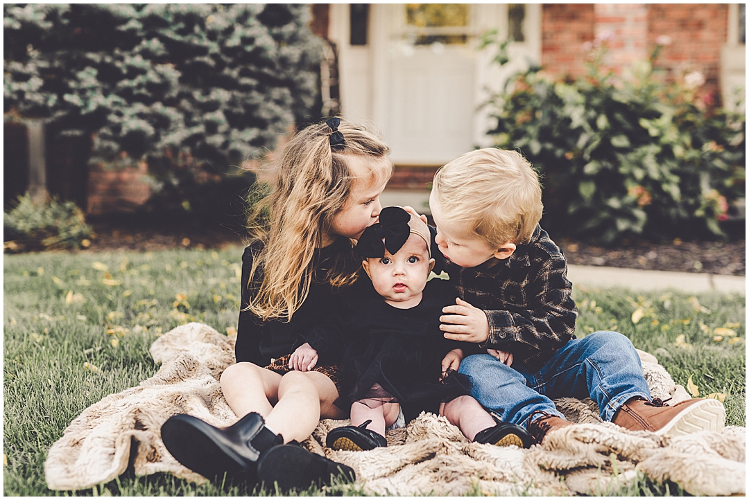 Central Illinois family photographer Kara Evans Photographer takes fall family photos throughout Kankakee and Iroquois Counties.