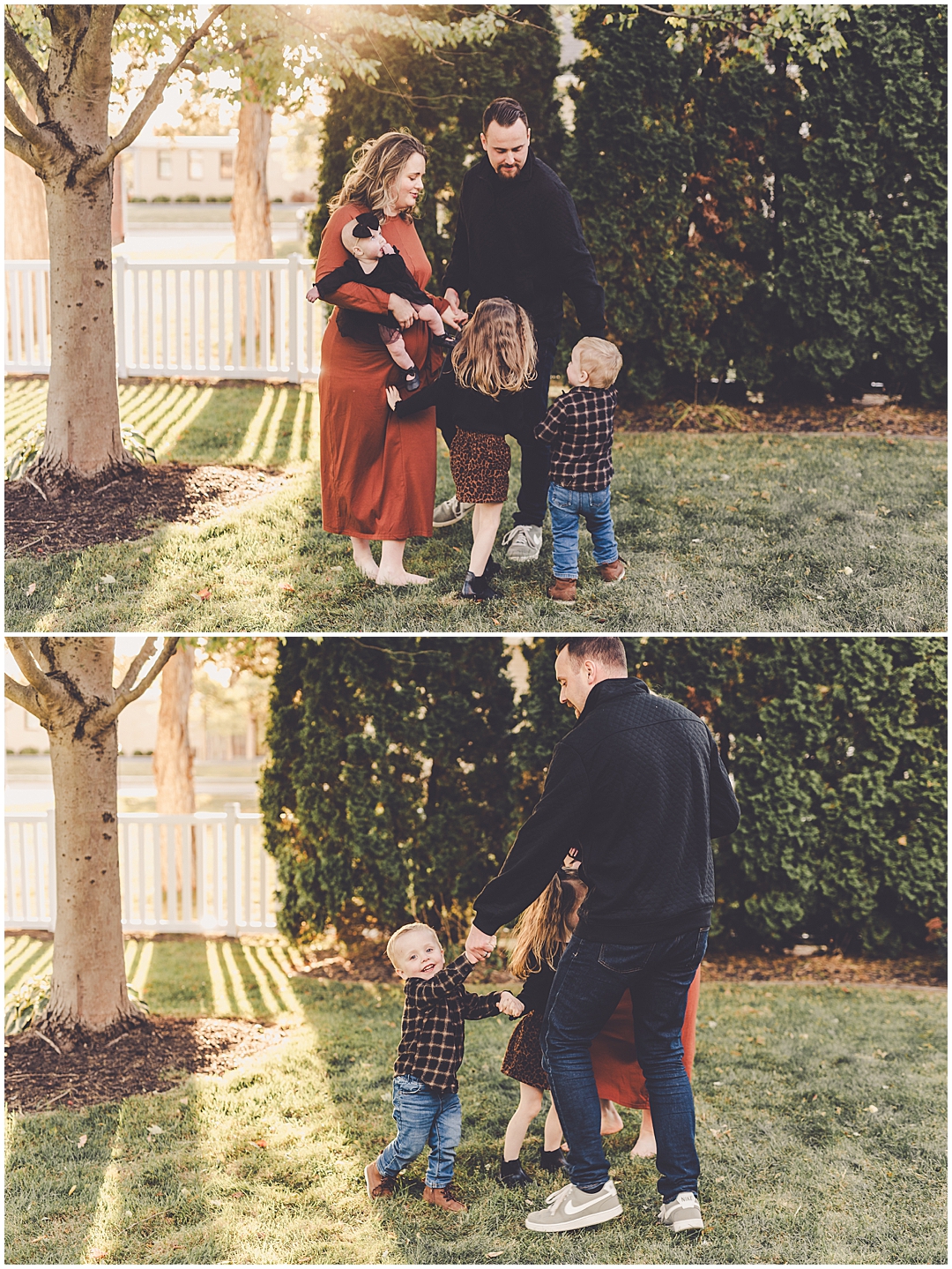 Central Illinois family photographer Kara Evans Photographer takes fall family photos throughout Kankakee and Iroquois Counties.