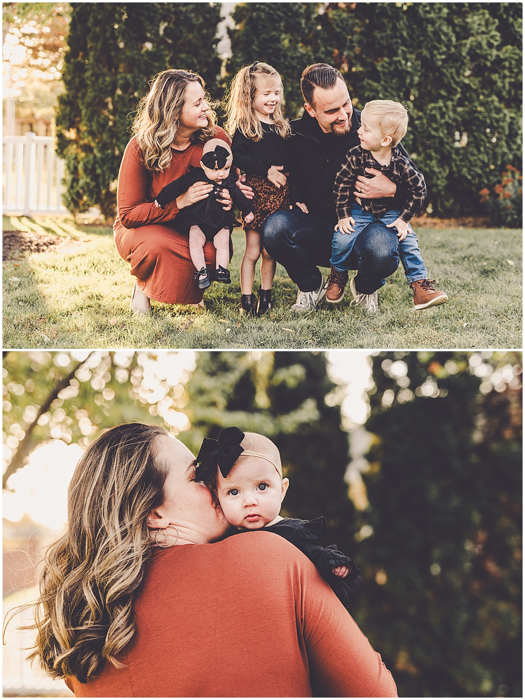 Central Illinois family photographer Kara Evans Photographer takes fall family photos throughout Kankakee and Iroquois Counties.
