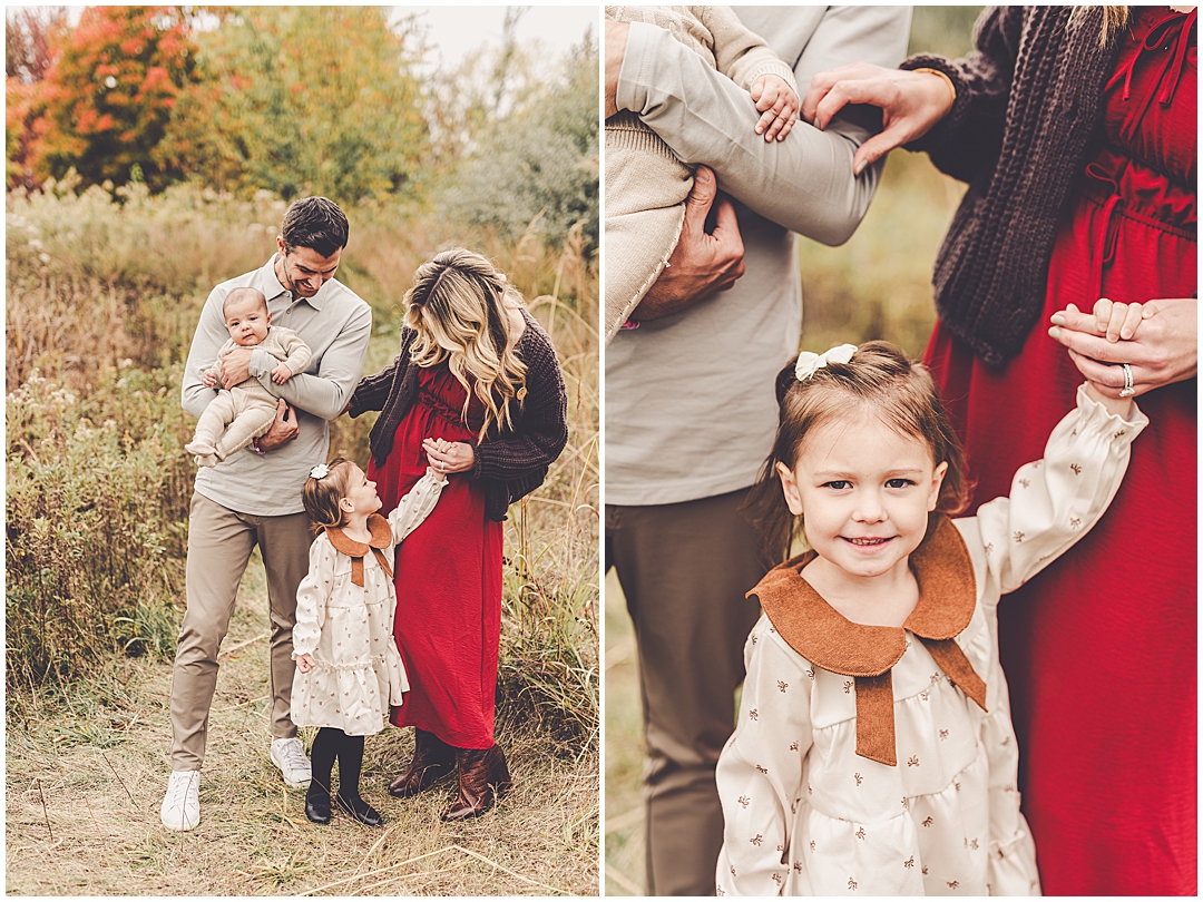Fall mini sessions at Perry Farm Park in Bourbonnais with Iroquois & Kankakee County family photographer Kara Evans Photographer.