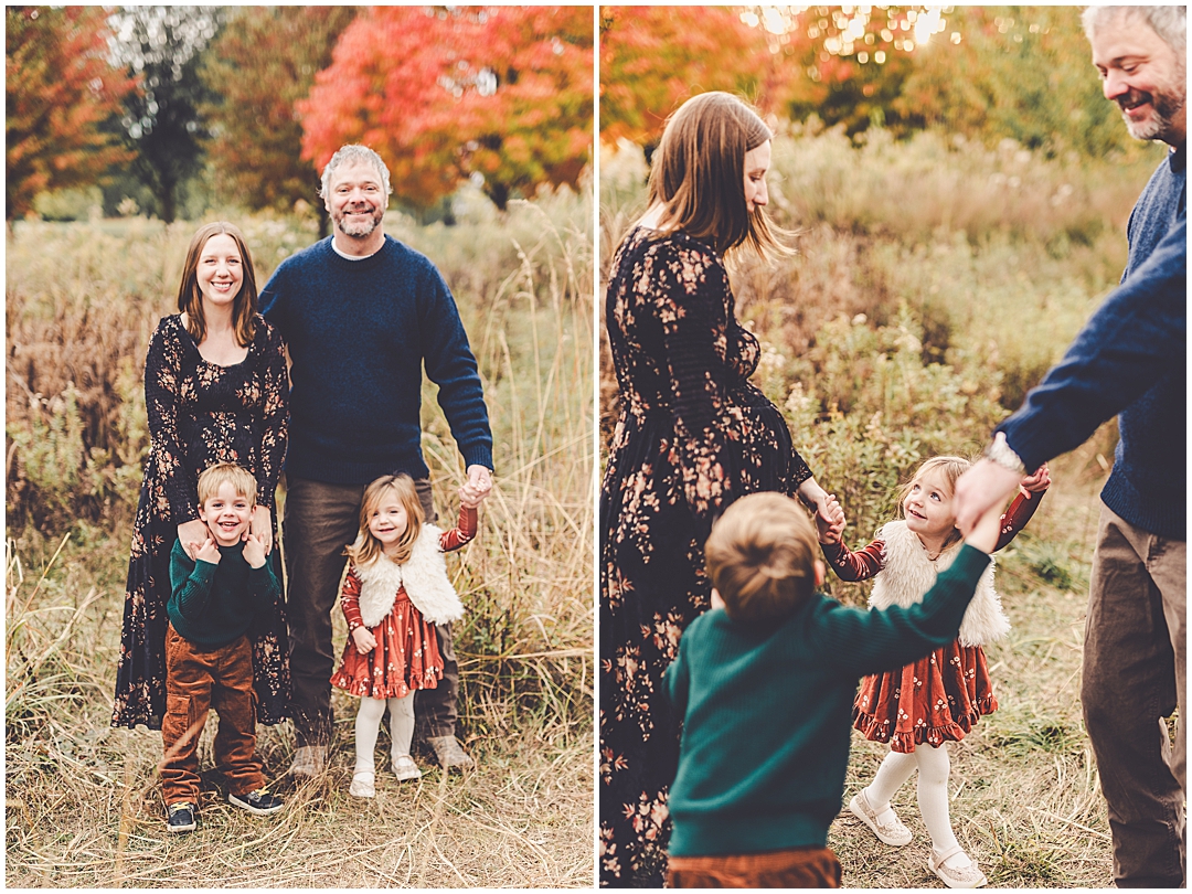 Fall mini sessions at Perry Farm Park in Bourbonnais with Iroquois & Kankakee County family photographer Kara Evans Photographer.