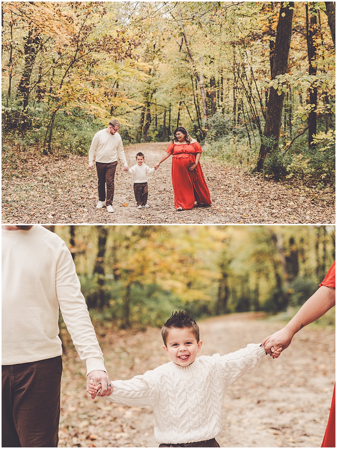 Fall maternity photos in Bourbonnais with Iroquois and Kankakee County family photographer Kara Evans Photographer