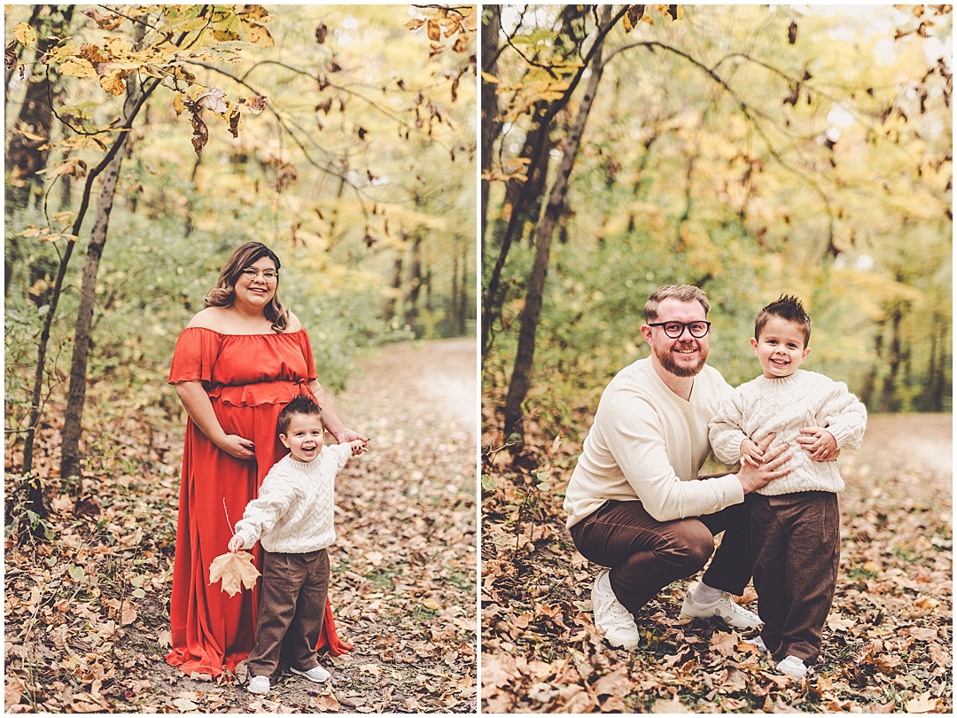 Fall maternity photos in Bourbonnais with Iroquois and Kankakee County family photographer Kara Evans Photographer