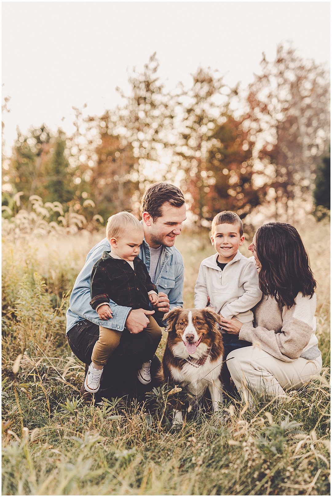Inspiration for fall family photos in Iroquois County with Central Illinois family photographer Kara Evans Photographer.