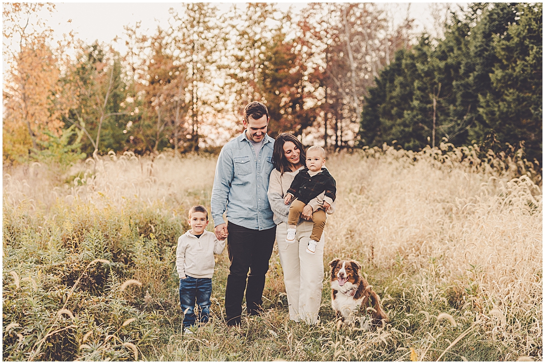 Inspiration for fall family photos in Iroquois County with Central Illinois family photographer Kara Evans Photographer.