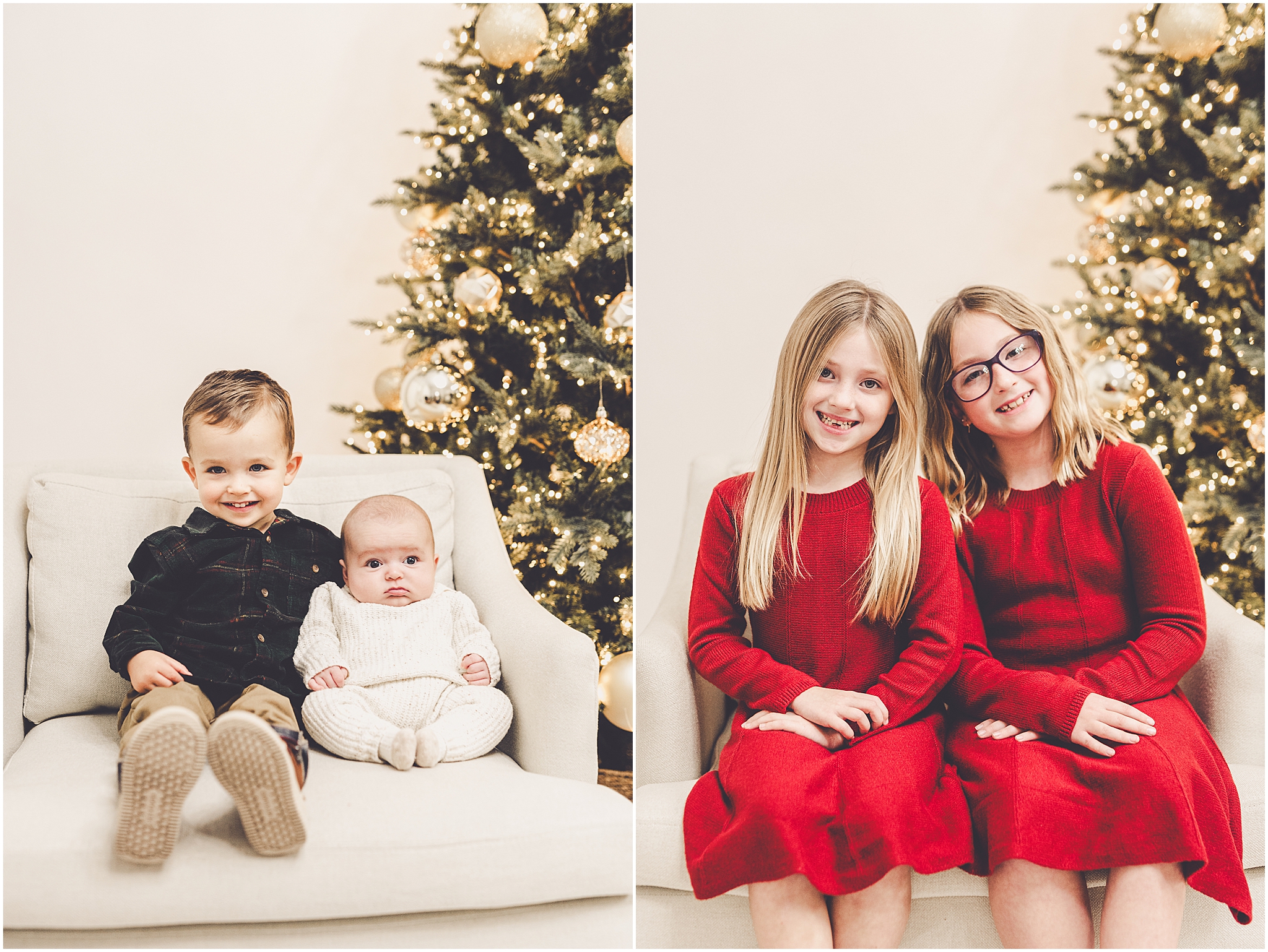 Holiday photoshoot inspiration from holiday mini sessions at JP STYLE CO. in Kentland, Indiana with Kara Evans Photographer.