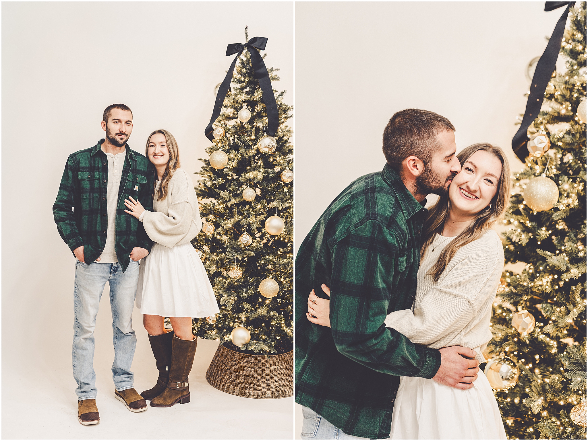Holiday photoshoot inspiration from holiday mini sessions at JP STYLE CO. in Kentland, Indiana with Kara Evans Photographer.