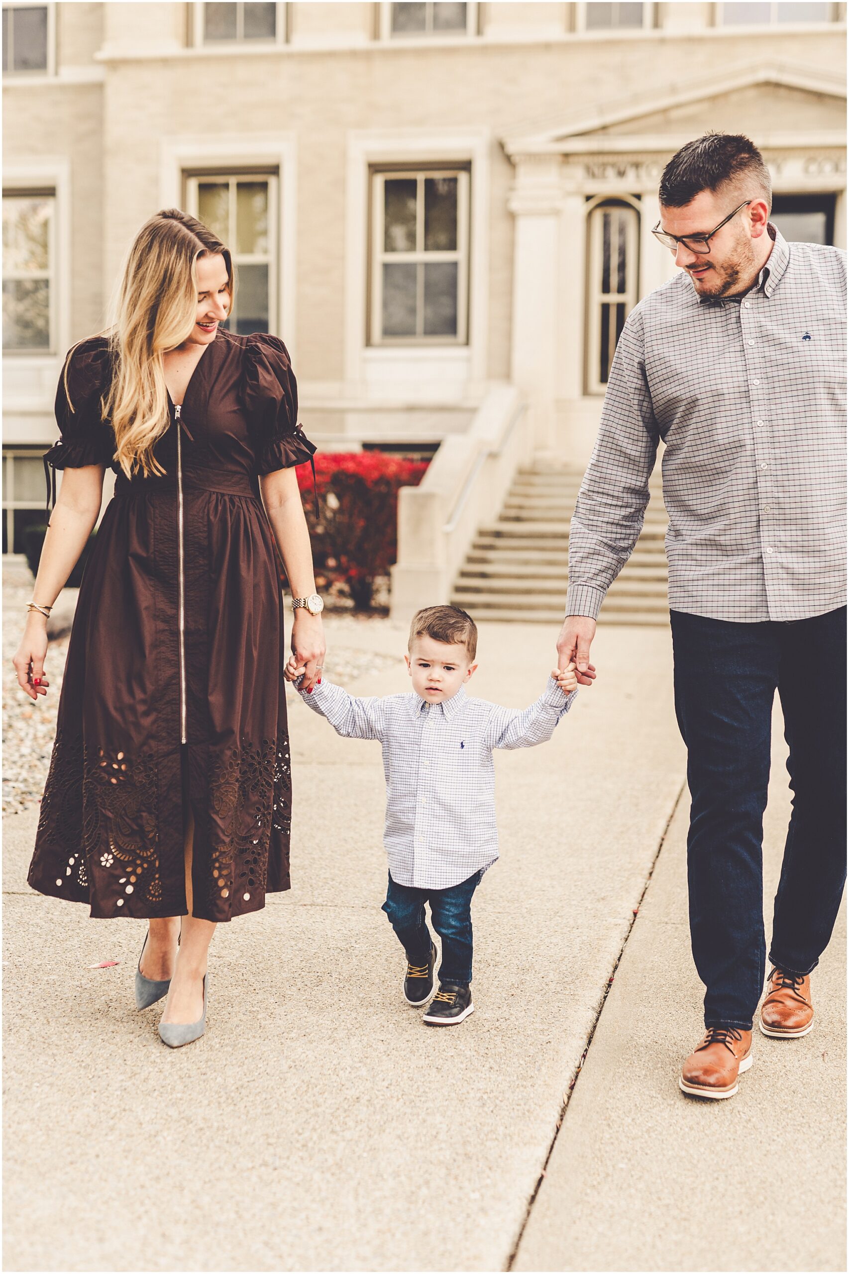 Fall family photos taken in Kentland, Indiana with Central Illinois family photographer Kara Evans Photographer. 