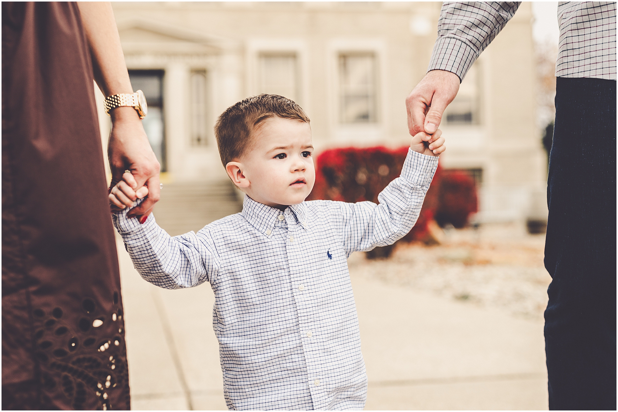 Fall family photos taken in Kentland, Indiana with Central Illinois family photographer Kara Evans Photographer. 