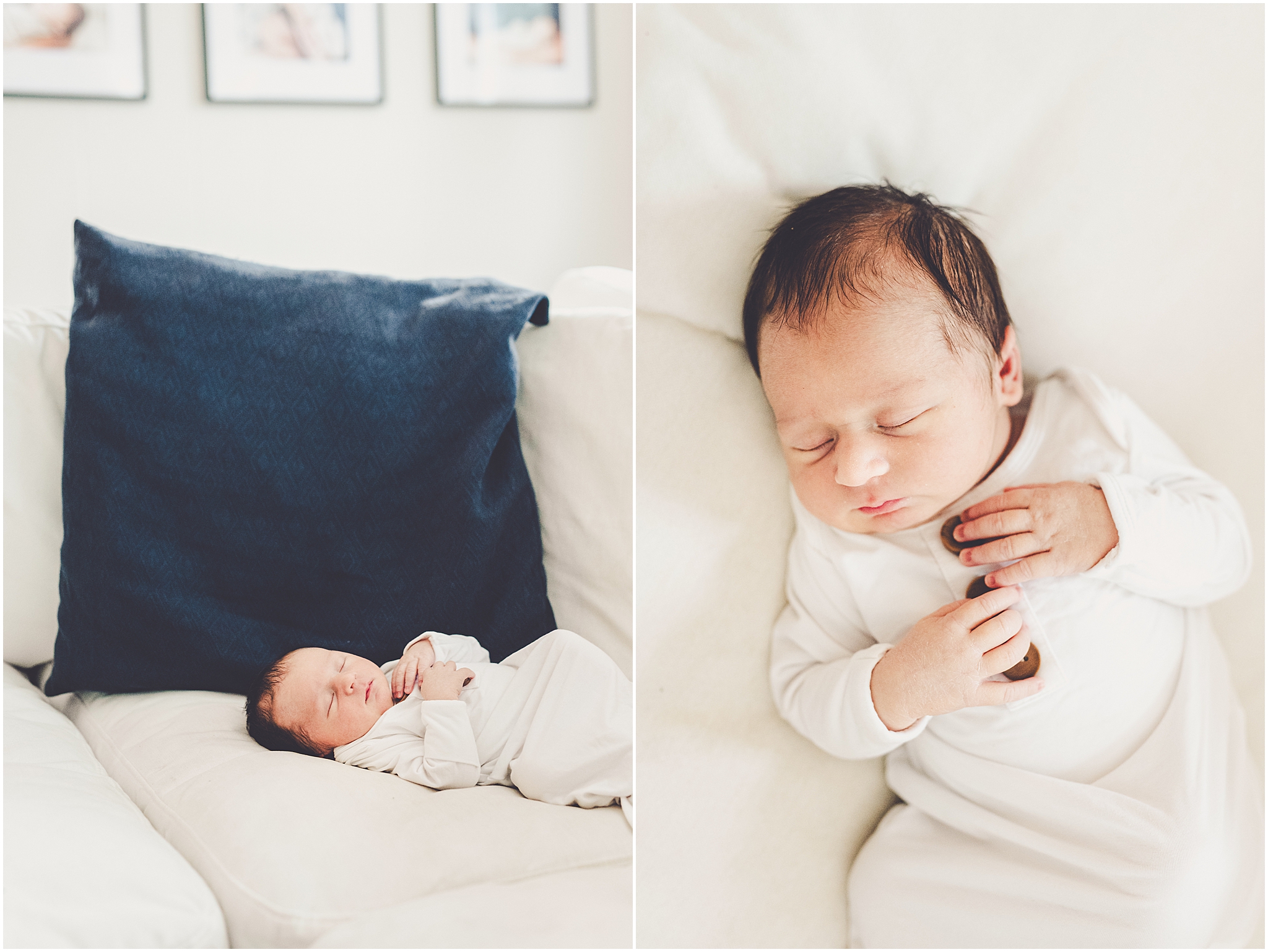 Lifestyle newborn photos in Chicagoland with Kankakee County family and newborn photographer Kara Evans Photographer.