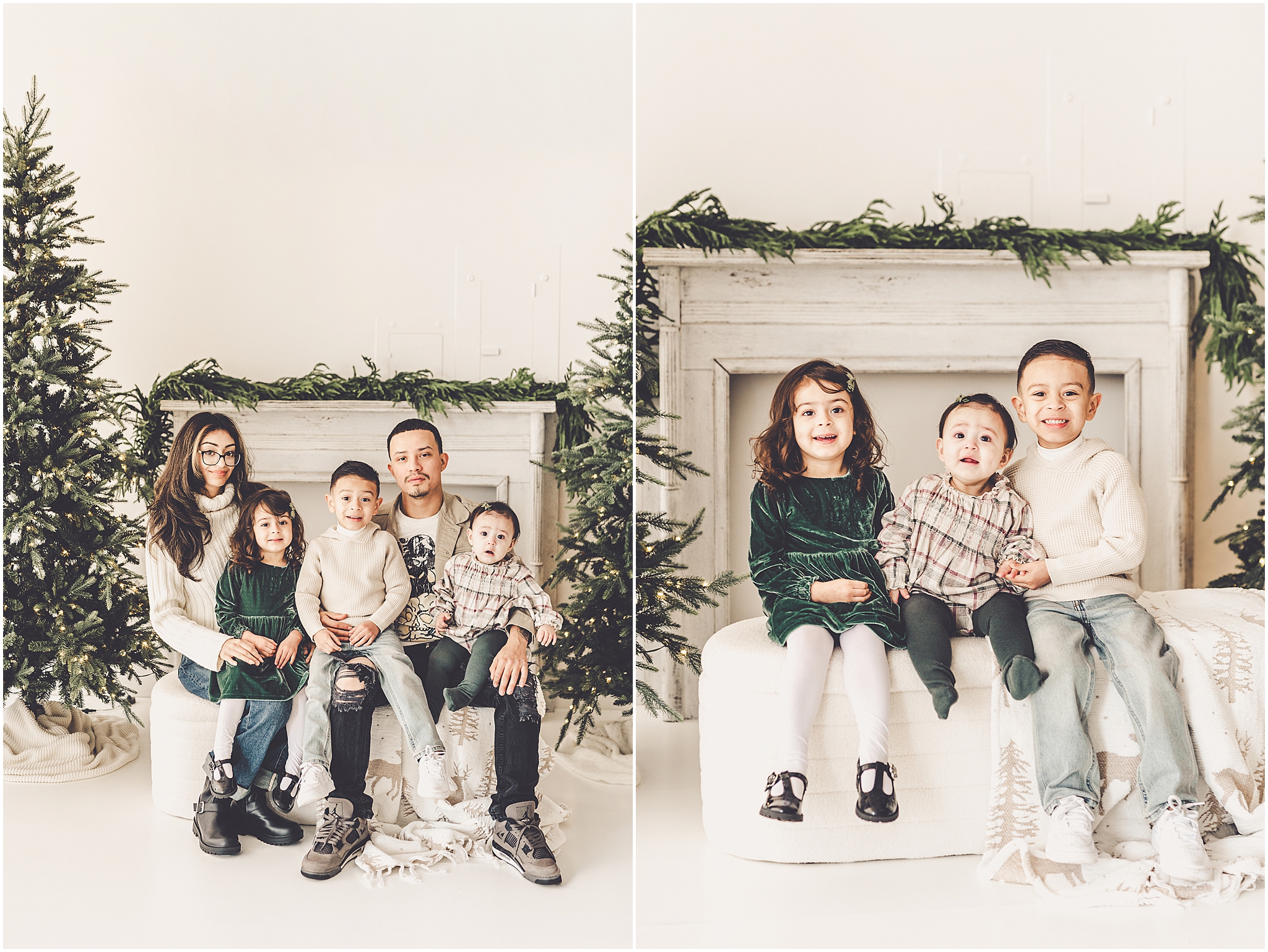 Holiday mini sessions at the natural light Studio 388 in Kankakee owned by Kara Evans at Kara Evans Photographer in Kankakee, Illinois.