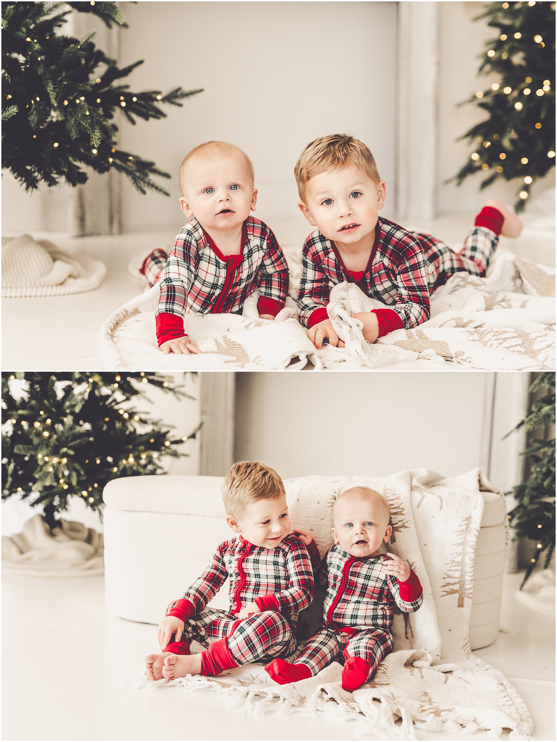 Holiday mini sessions at the natural light Studio 388 in Kankakee owned by Kara Evans at Kara Evans Photographer in Kankakee, Illinois.