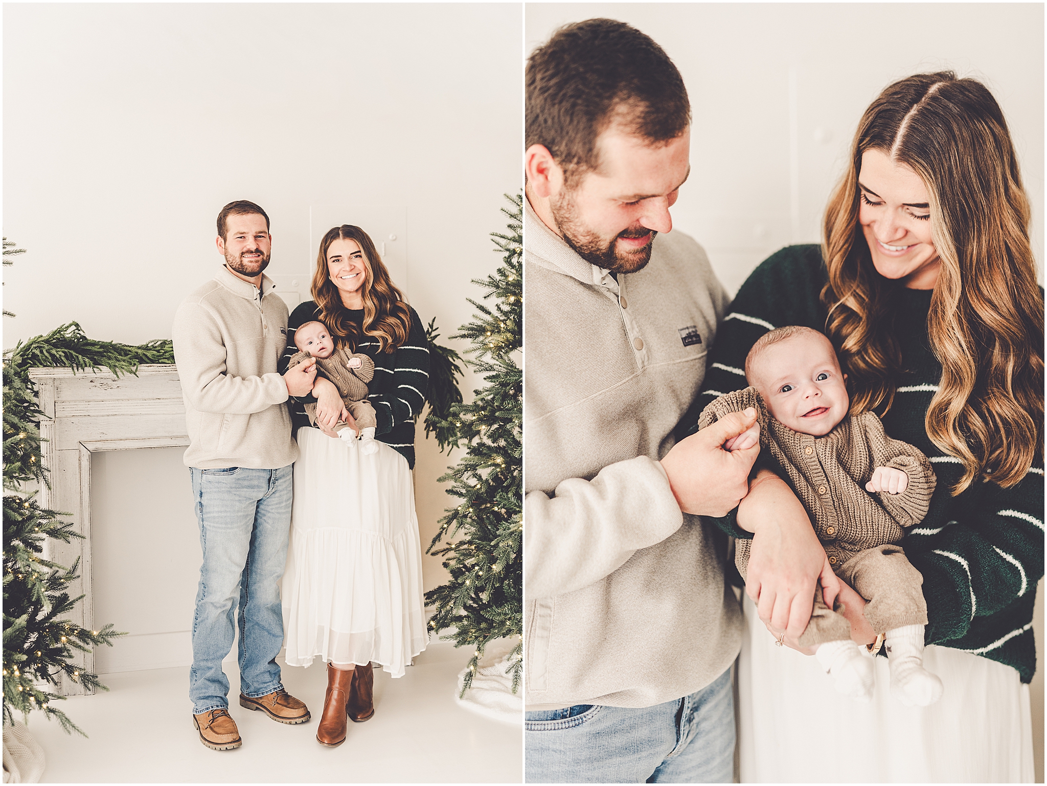 Holiday mini sessions at the natural light Studio 388 in Kankakee owned by Kara Evans at Kara Evans Photographer in Kankakee, Illinois.