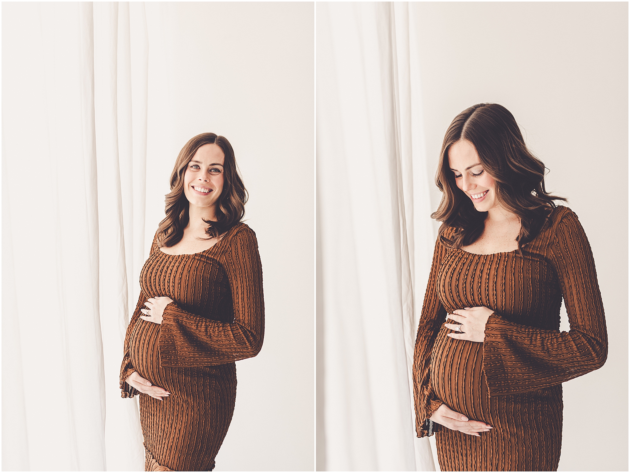 Kankakee studio maternity photos at Studio 388 in Kankakee with Kankakee County family photographer Kara Evans Photographer.