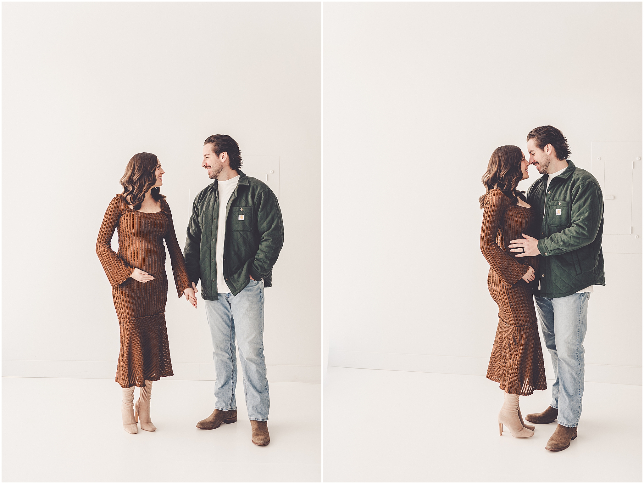 Kankakee studio maternity photos at Studio 388 in Kankakee with Kankakee County family photographer Kara Evans Photographer.