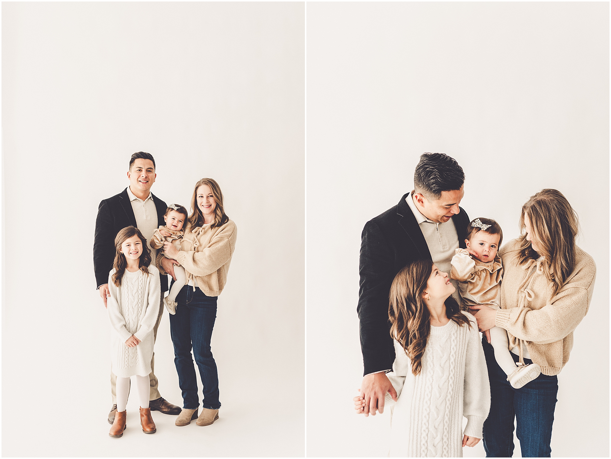 A one-year milestone session at Studio 388 in Kankakee, Illinois with Kankakee family photographer Kara Evans Photographer.