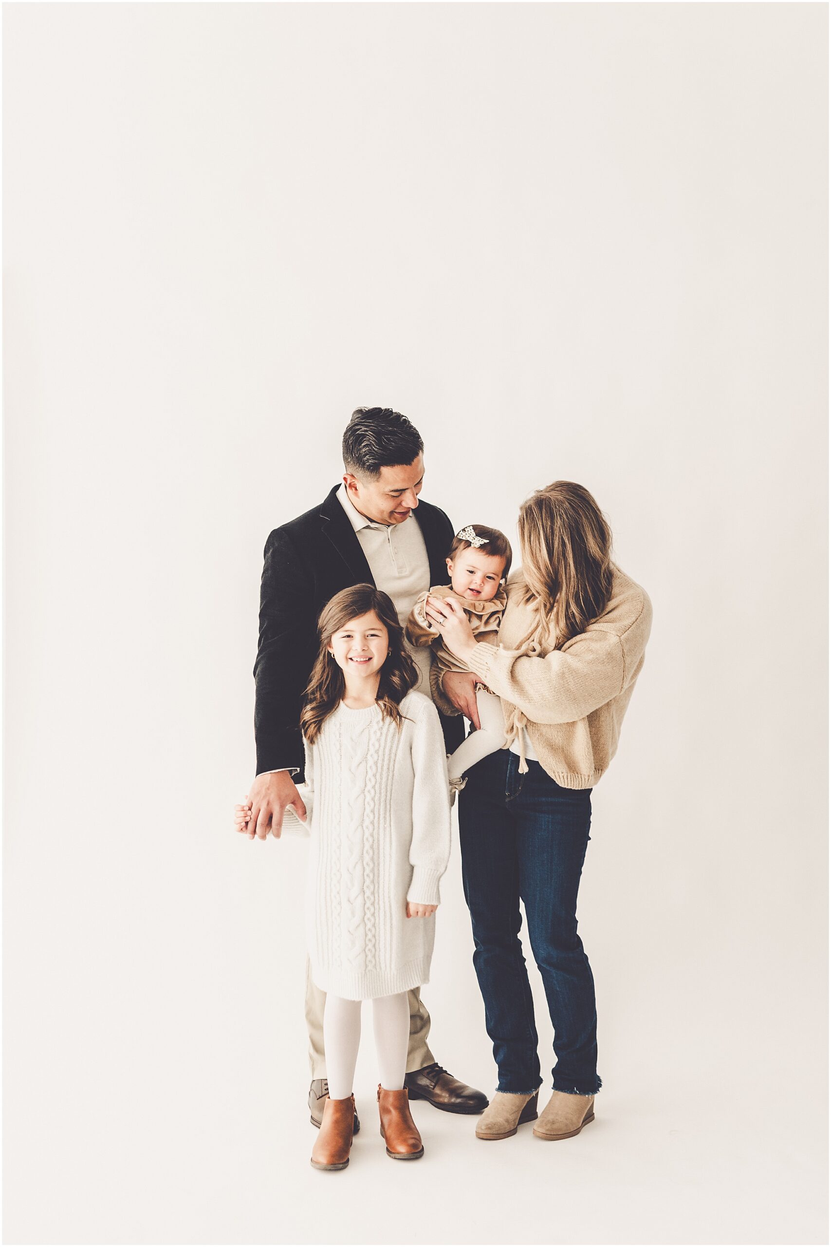 A one-year milestone session at Studio 388 in Kankakee, Illinois with Kankakee family photographer Kara Evans Photographer.