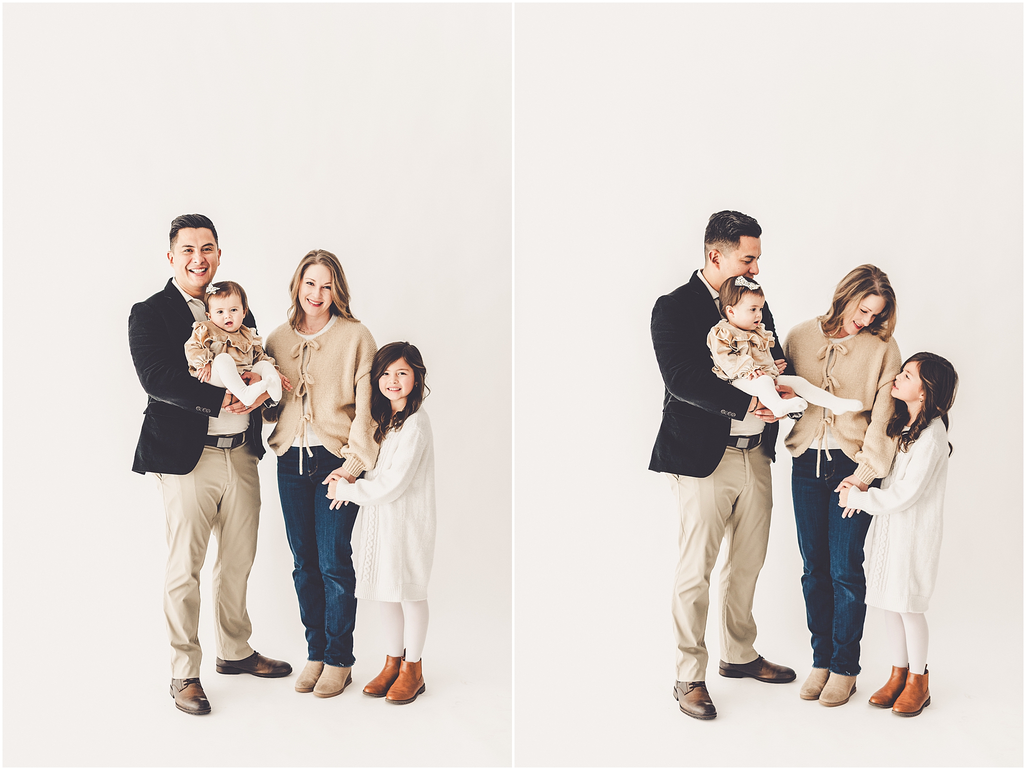 A one-year milestone session at Studio 388 in Kankakee, Illinois with Kankakee family photographer Kara Evans Photographer.