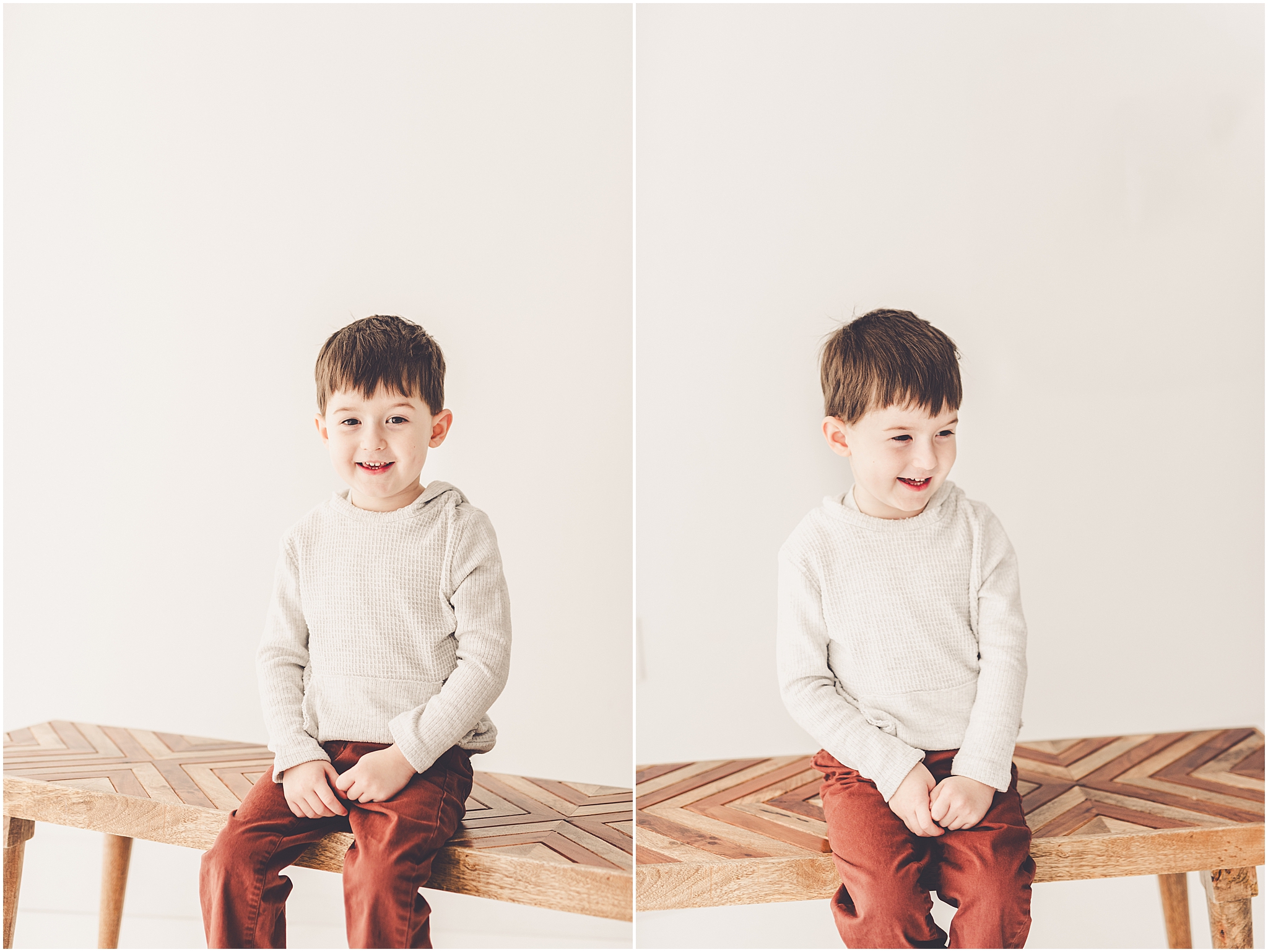 Studio milestone photos at Studio 388 in Kankakee, Illinois by Kankakee family photographer Kara Evans Photographer.