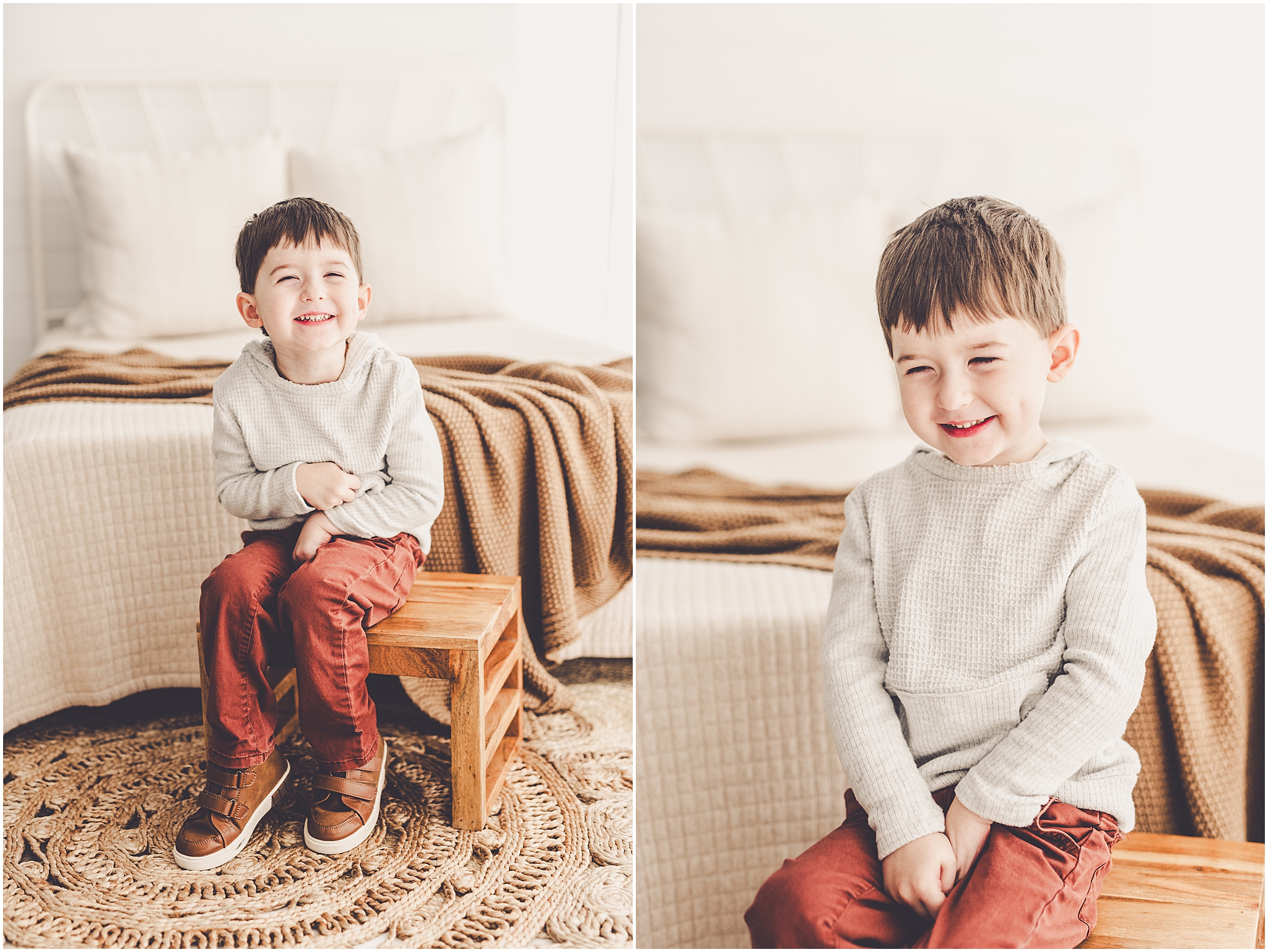 Studio milestone photos at Studio 388 in Kankakee, Illinois by Kankakee family photographer Kara Evans Photographer.