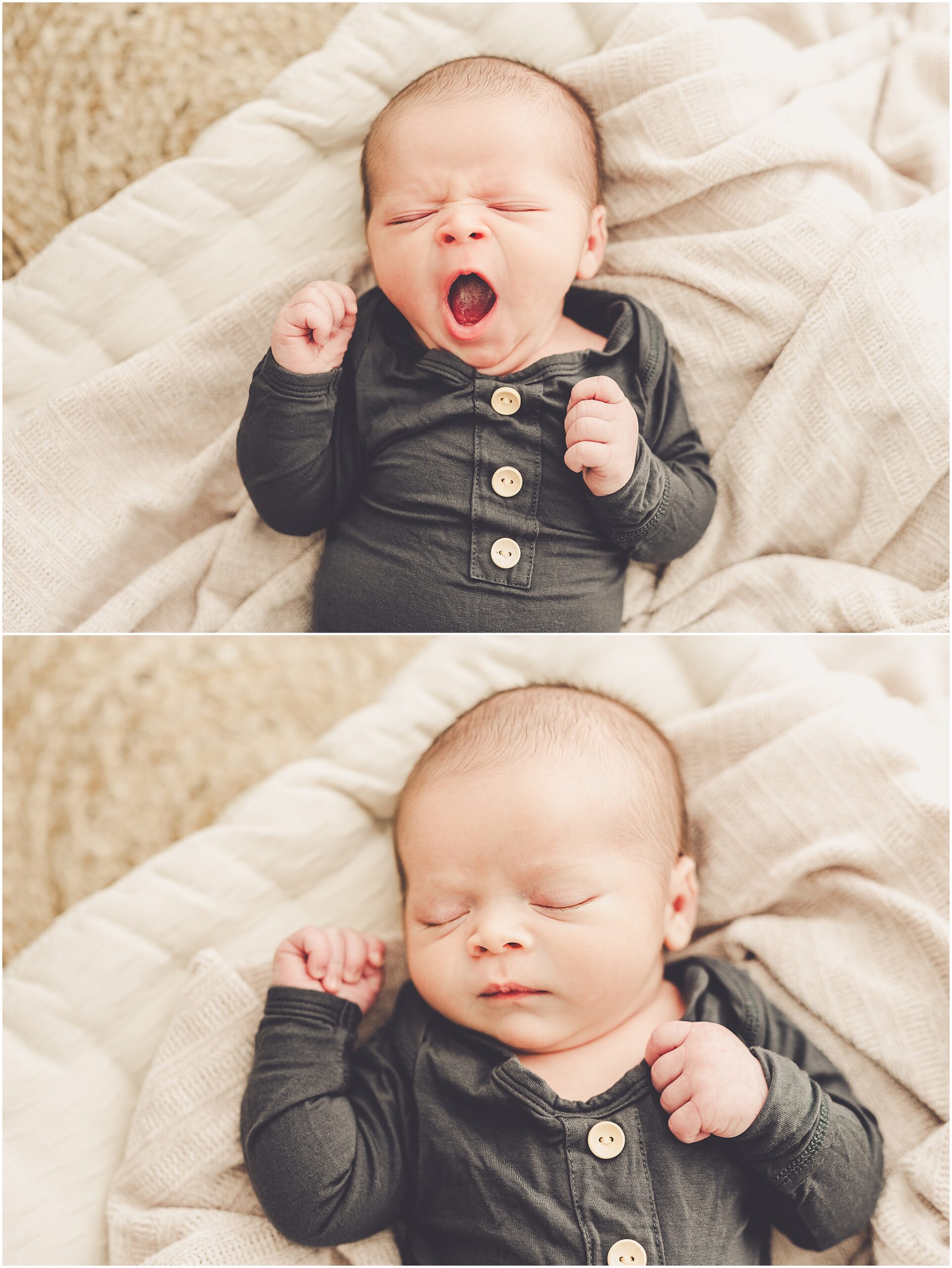 Kankakee newborn studio photos at Studio 388 in Kankakee with Kankakee family photographer Kara Evans Photographer.