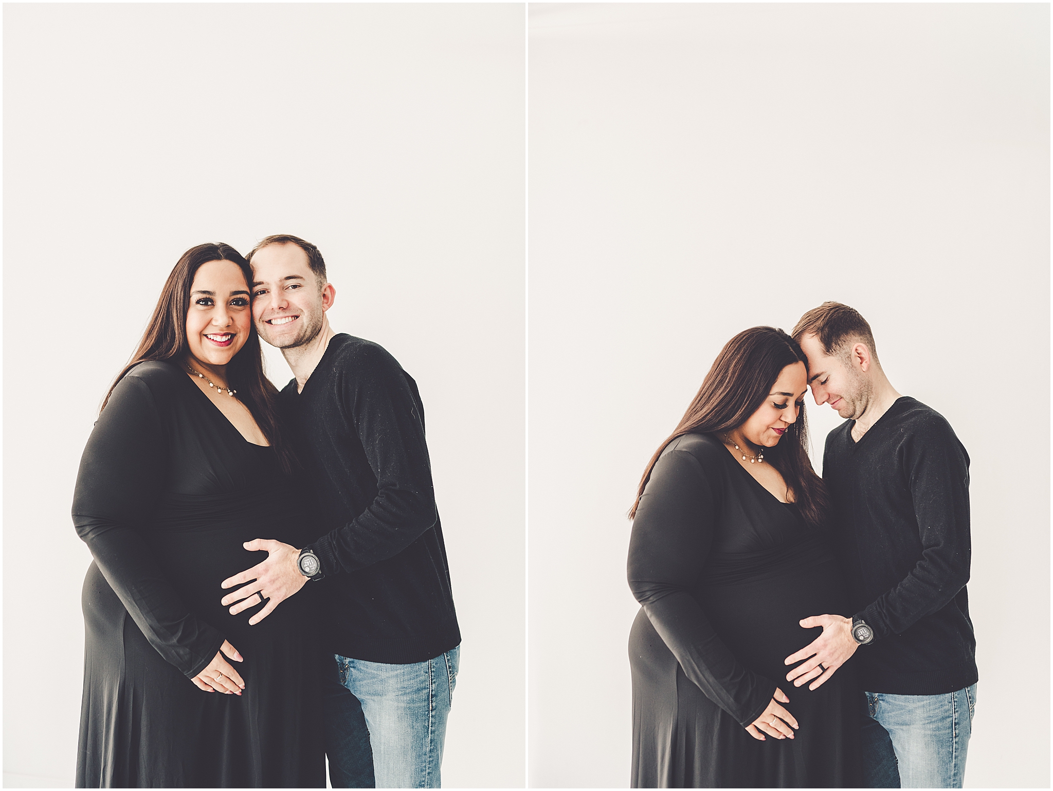 Studio maternity & family photos at Studio 388 in Kankakee, Illinois with Kankakee family photographer Kara Evans Photographer.