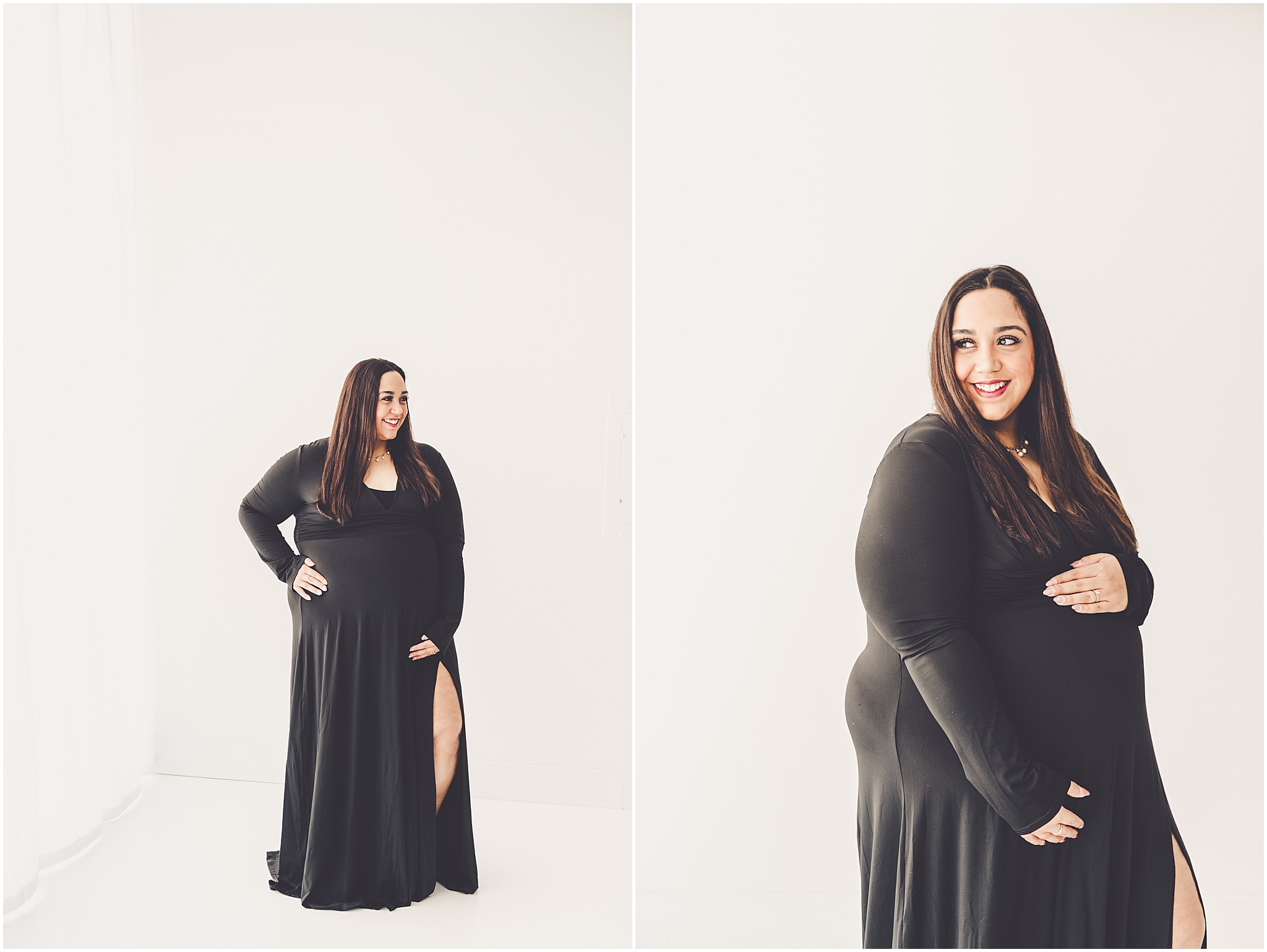 Studio maternity & family photos at Studio 388 in Kankakee, Illinois with Kankakee family photographer Kara Evans Photographer.