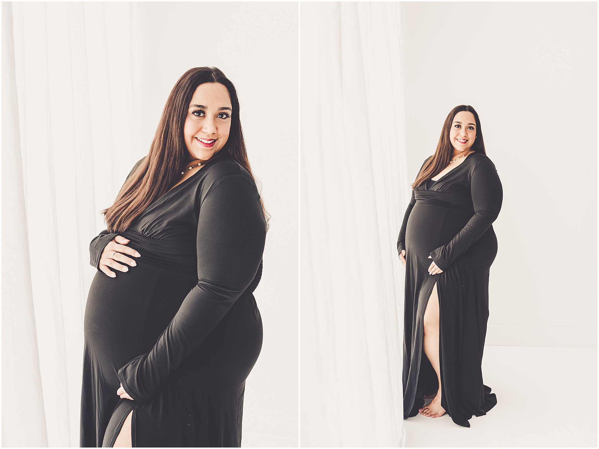 Studio maternity & family photos at Studio 388 in Kankakee, Illinois with Kankakee family photographer Kara Evans Photographer.