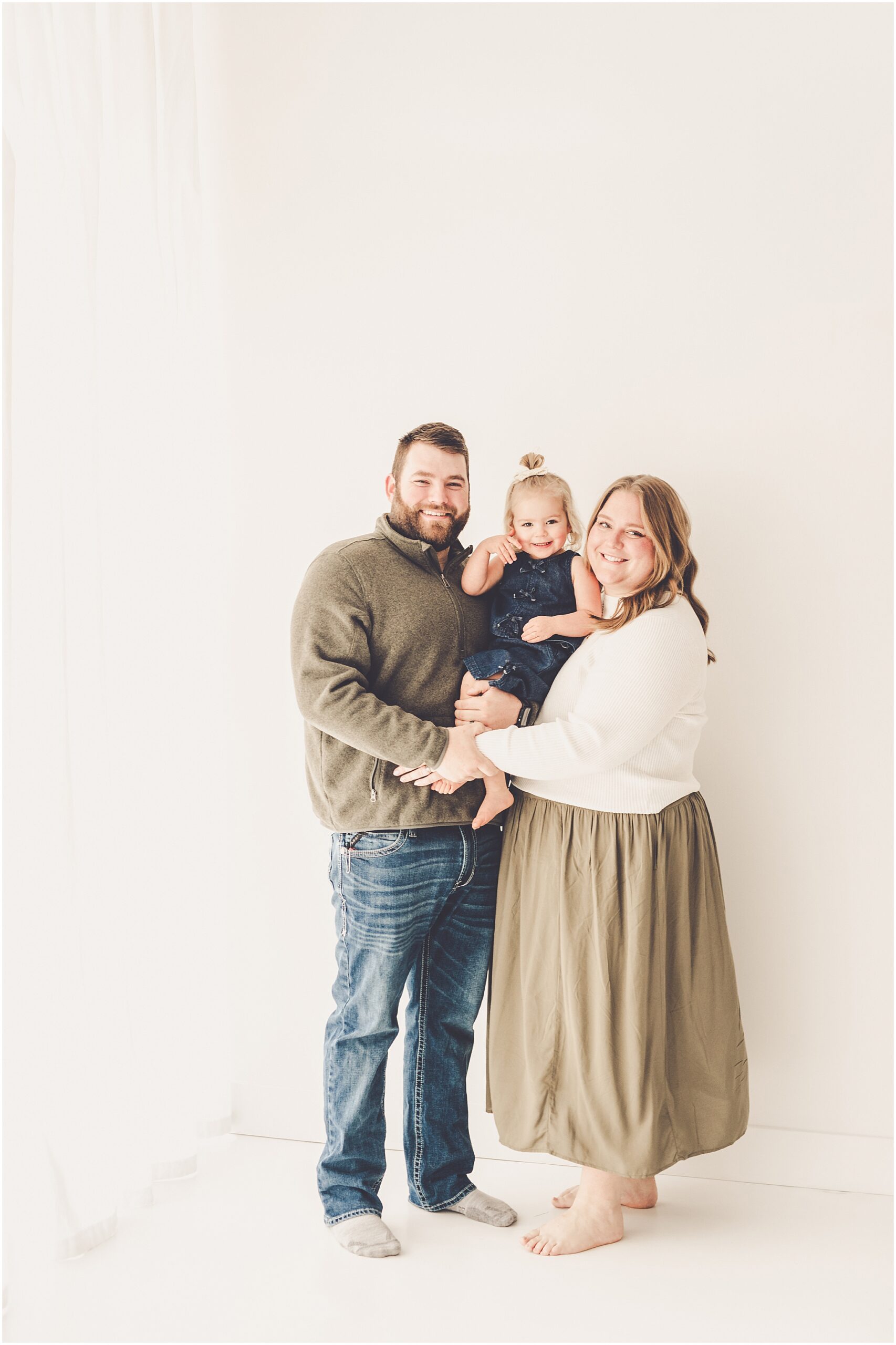 Studio two-year milestone photos at Studio 388 in Kankakee – Kara Evans Photographer is a Kankakee family and milestone photographer.