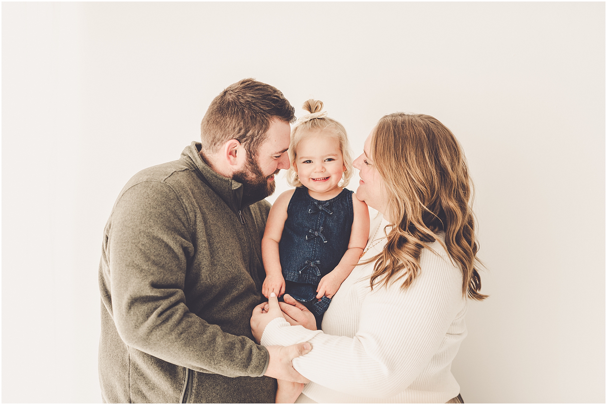 Studio two-year milestone photos at Studio 388 in Kankakee – Kara Evans Photographer is a Kankakee family and milestone photographer.