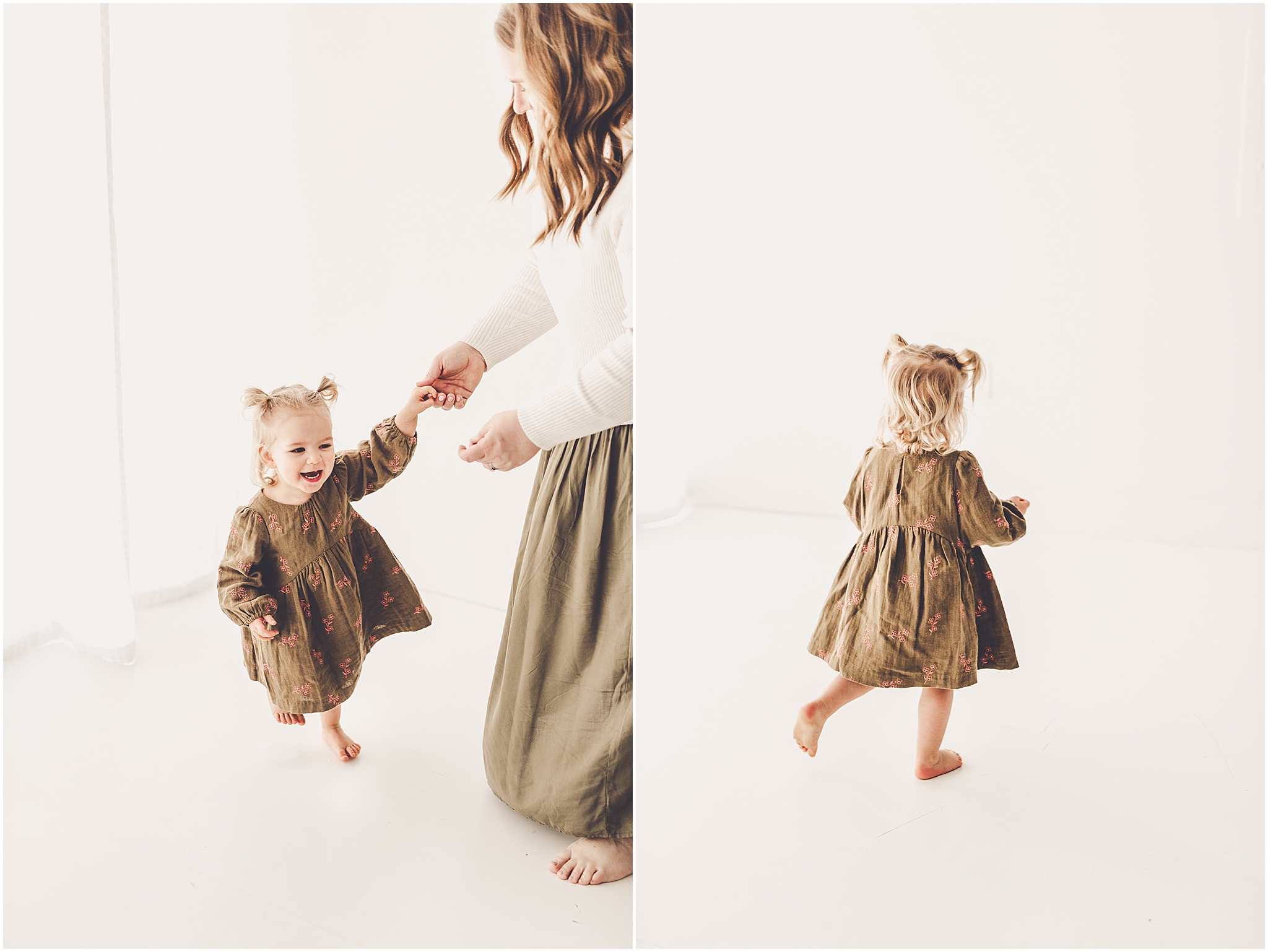 Studio two-year milestone photos at Studio 388 in Kankakee – Kara Evans Photographer is a Kankakee family and milestone photographer.