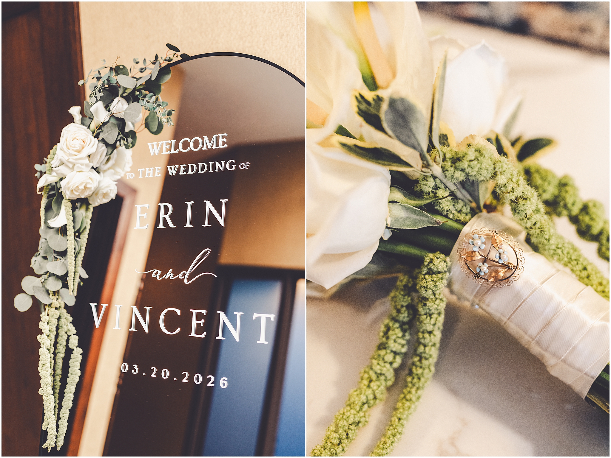 Erin and Vincent's spring wedding day at The Chicago Firehouse Restaurant in Chicago photographed by Kara Evans Photographer.