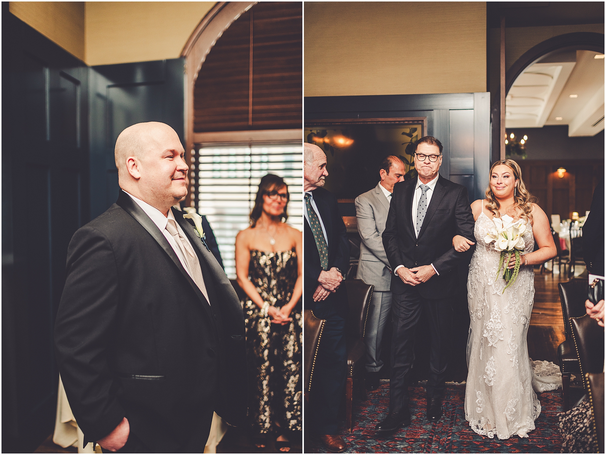 Erin and Vincent's spring wedding day at The Chicago Firehouse Restaurant in Chicago photographed by Kara Evans Photographer.