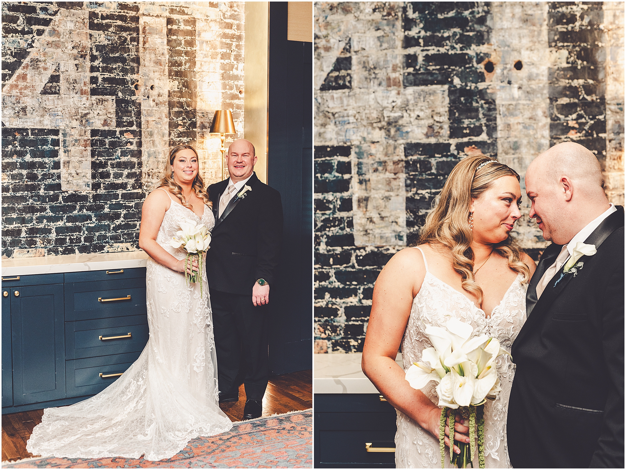 Erin and Vincent's spring wedding day at The Chicago Firehouse Restaurant in Chicago photographed by Kara Evans Photographer.