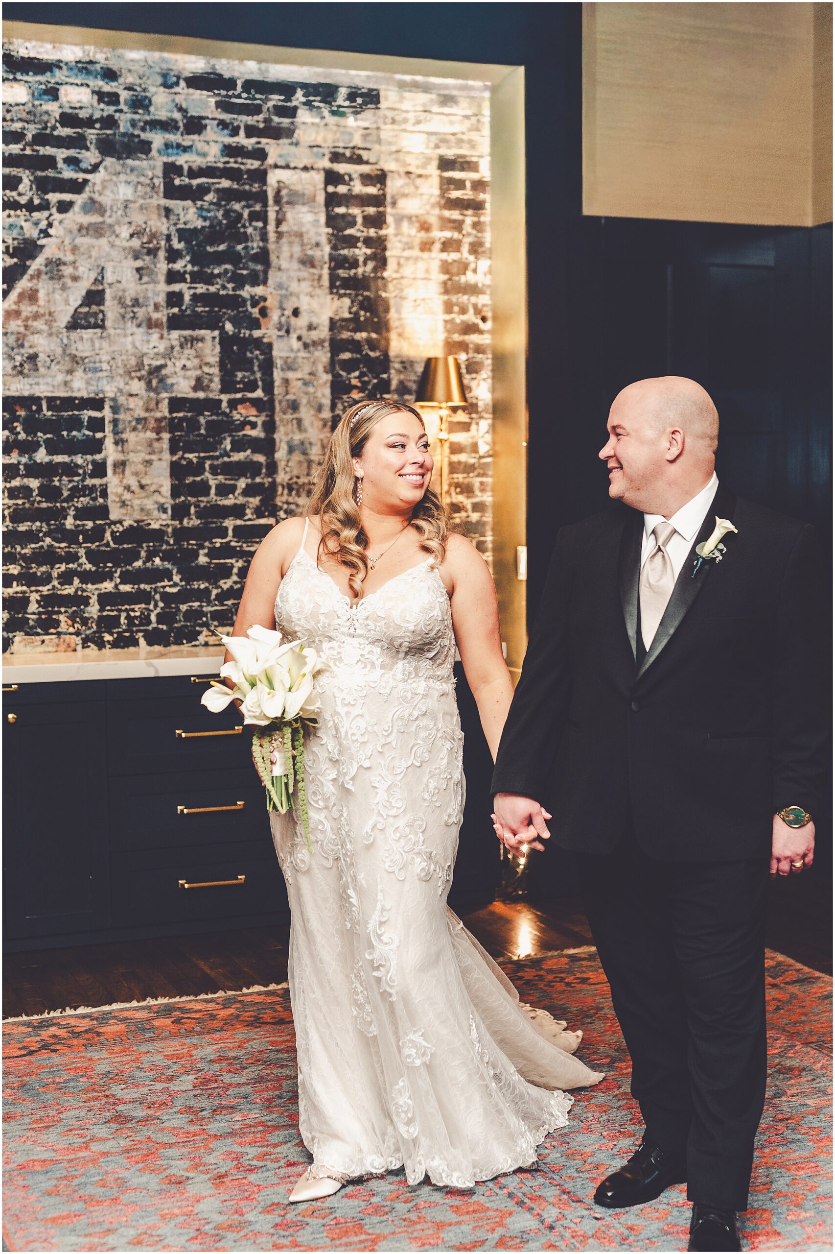 Erin and Vincent's spring wedding day at The Chicago Firehouse Restaurant in Chicago photographed by Kara Evans Photographer.