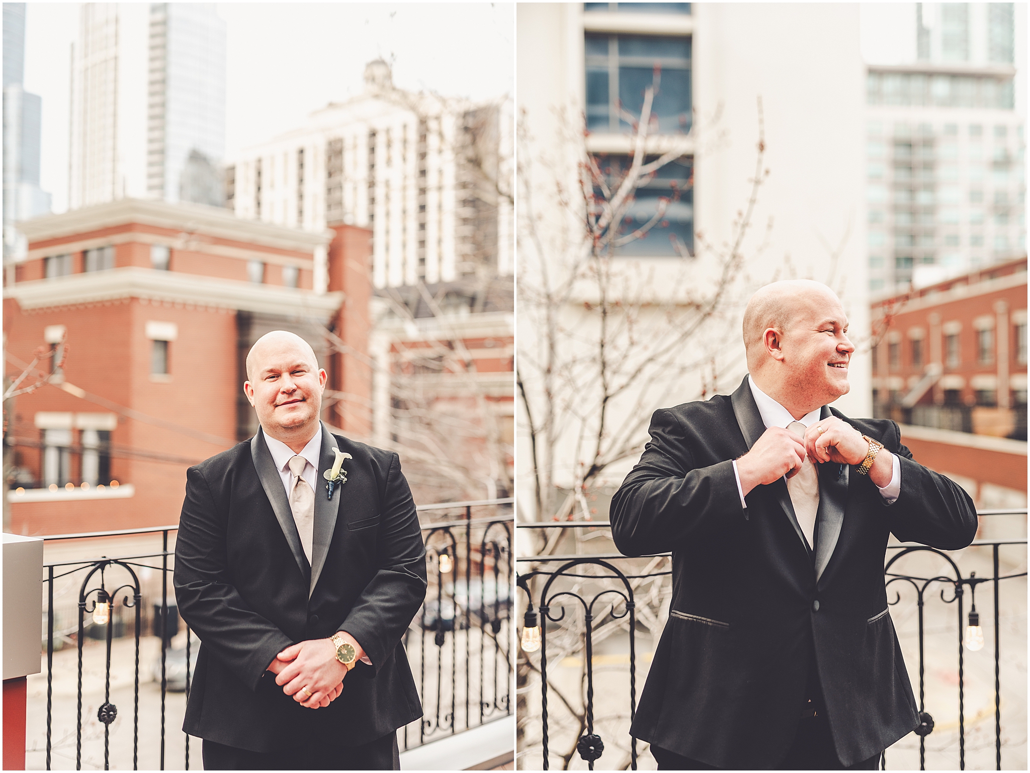 Erin and Vincent's spring wedding day at The Chicago Firehouse Restaurant in Chicago photographed by Kara Evans Photographer.