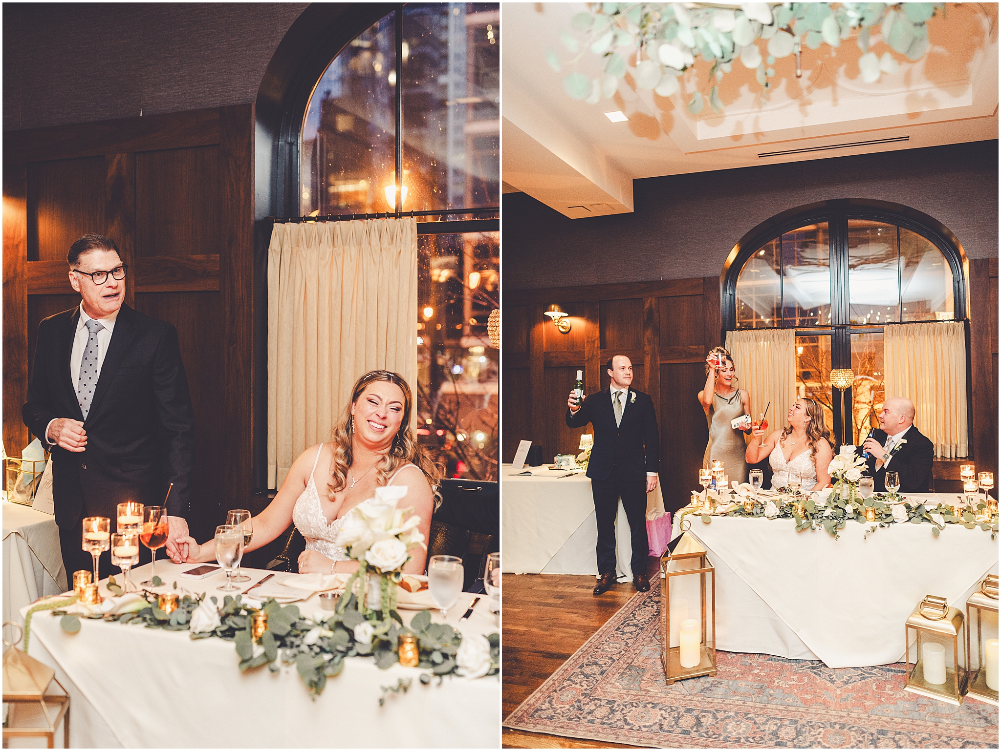 Erin and Vincent's spring wedding day at The Chicago Firehouse Restaurant in Chicago photographed by Kara Evans Photographer.