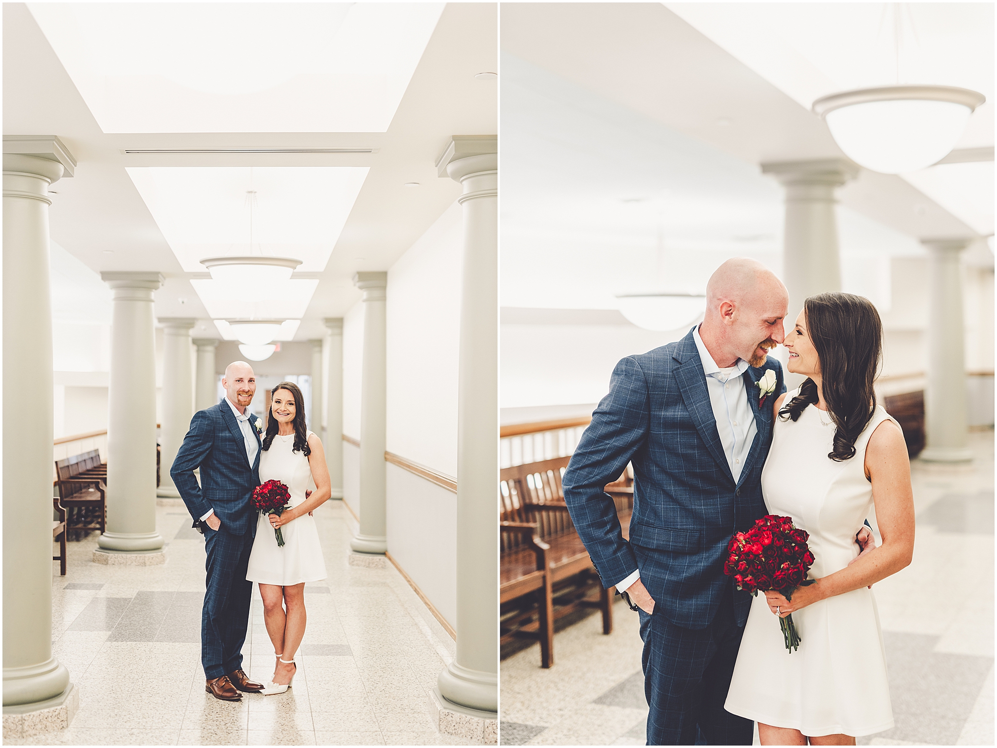 Tania & Zachary's intimate wedding day at Hamilton Walker's in Champaign, Illinois with Central Illinois photographer Kara Evans Photographer.