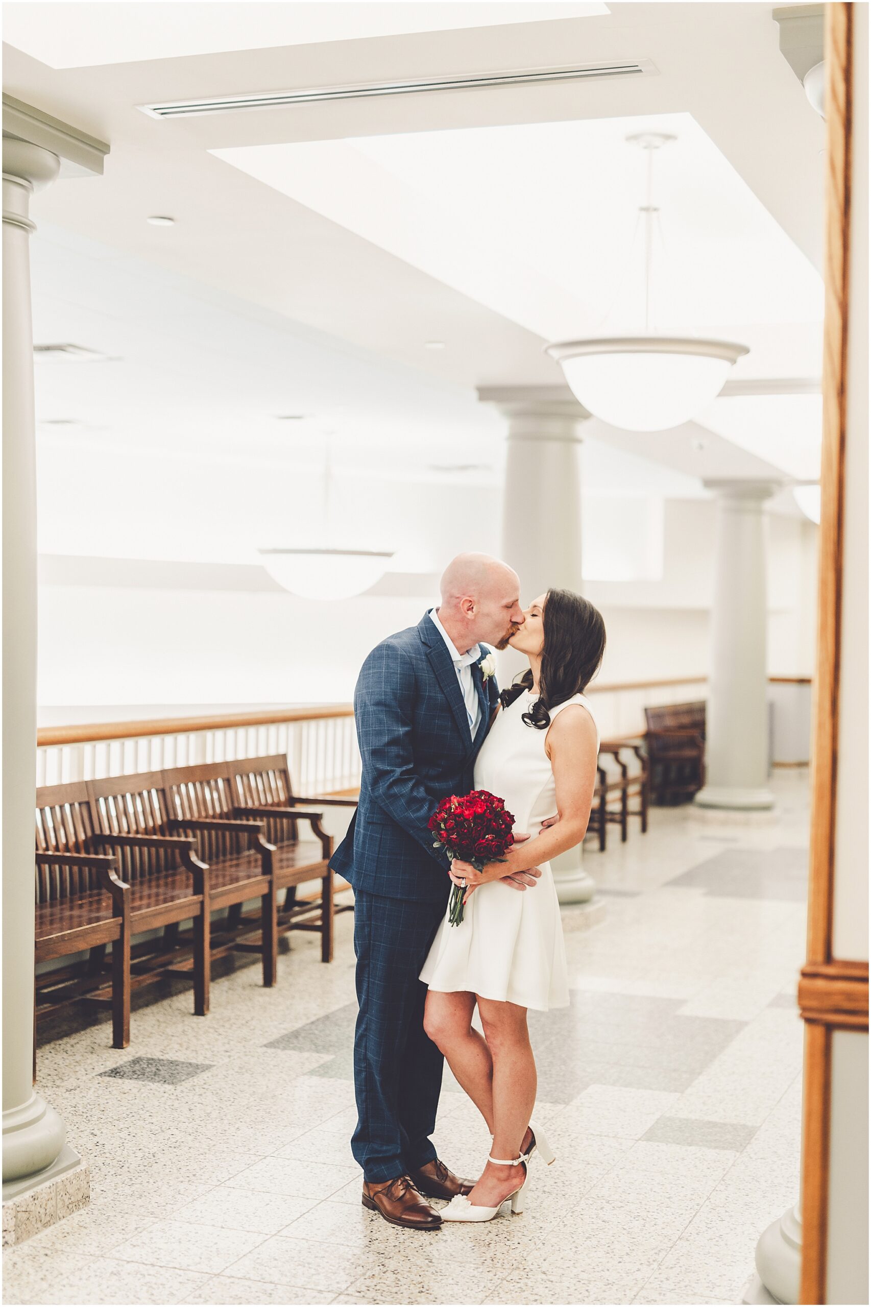 Tania & Zachary's intimate wedding day at Hamilton Walker's in Champaign, Illinois with Central Illinois photographer Kara Evans Photographer.