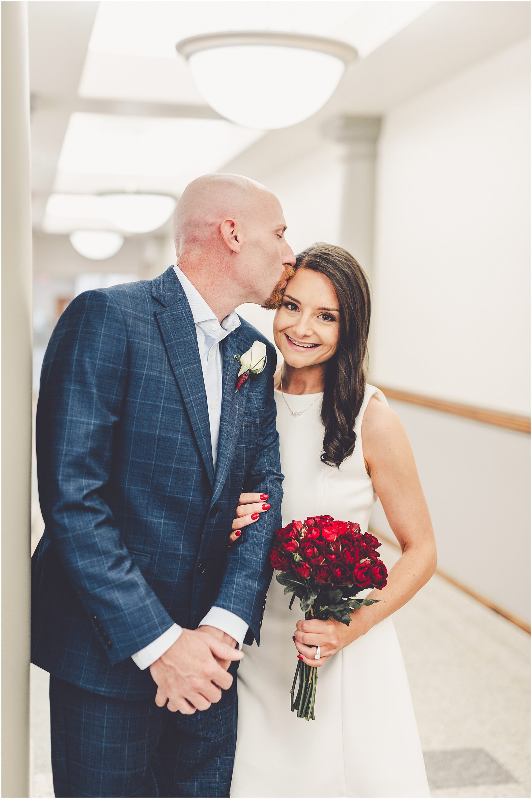 Tania & Zachary's intimate wedding day at Hamilton Walker's in Champaign, Illinois with Central Illinois photographer Kara Evans Photographer.