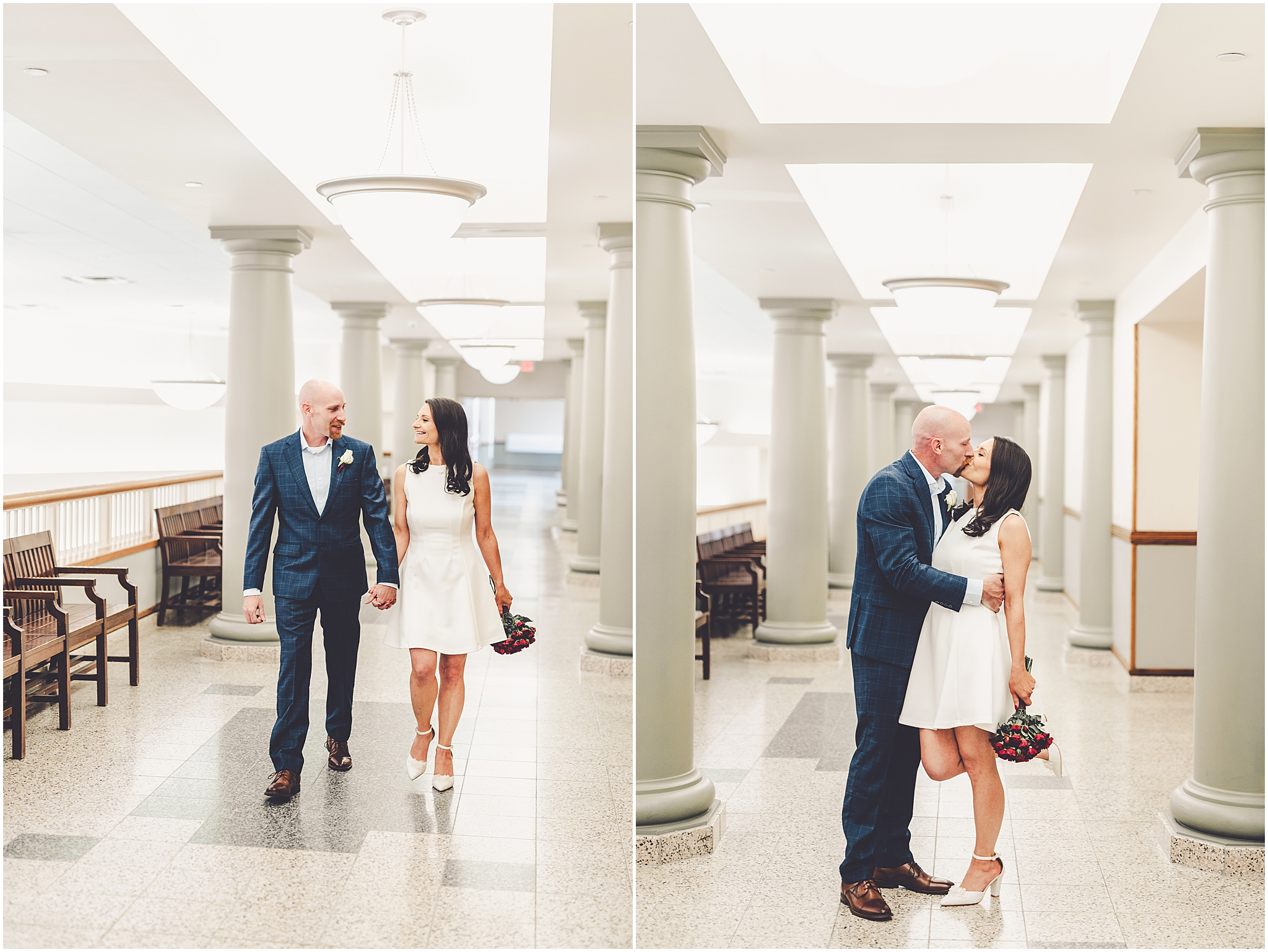 Tania & Zachary's intimate wedding day at Hamilton Walker's in Champaign, Illinois with Central Illinois photographer Kara Evans Photographer.