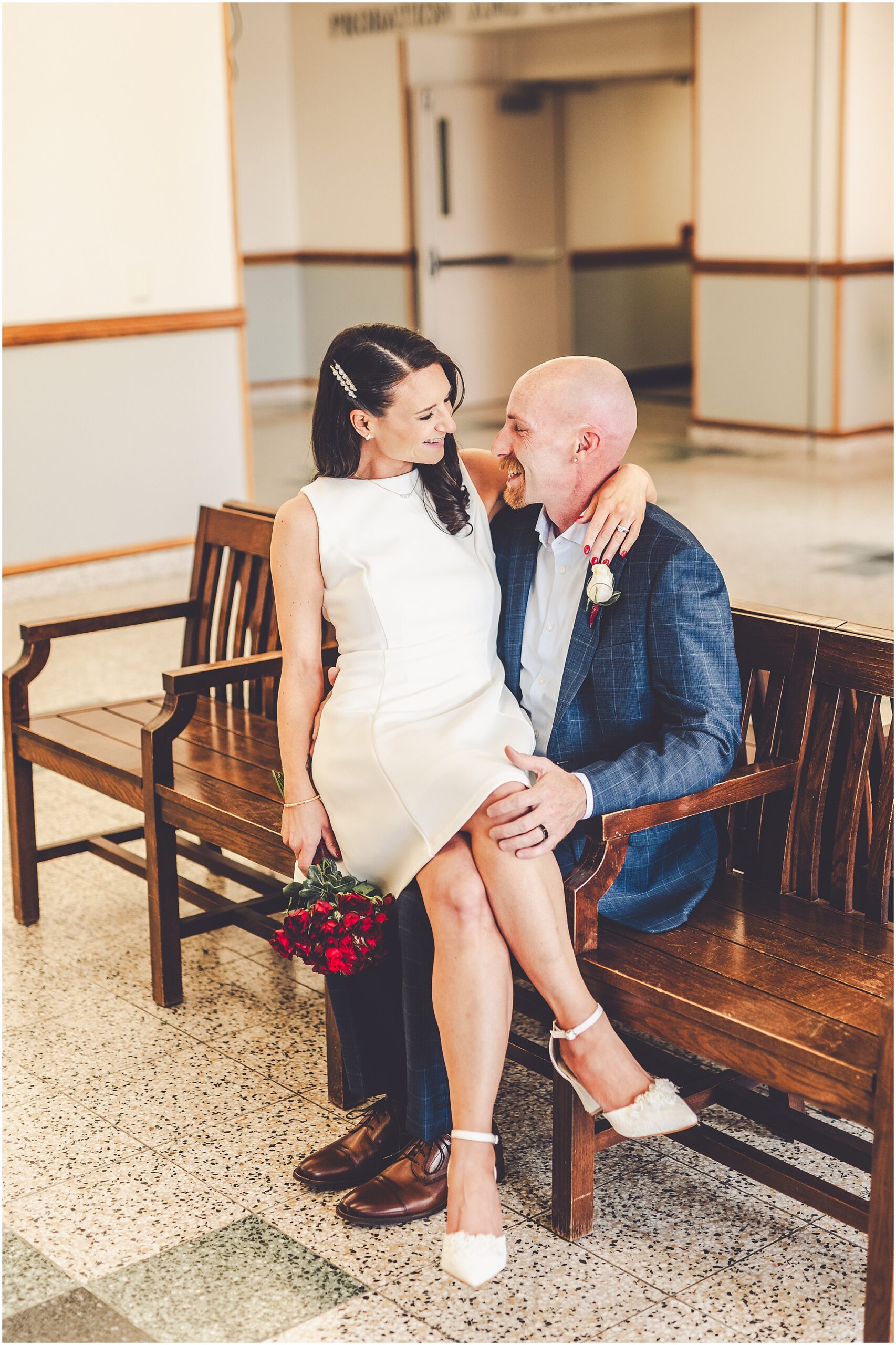 Tania & Zachary's intimate wedding day at Hamilton Walker's in Champaign, Illinois with Central Illinois photographer Kara Evans Photographer.
