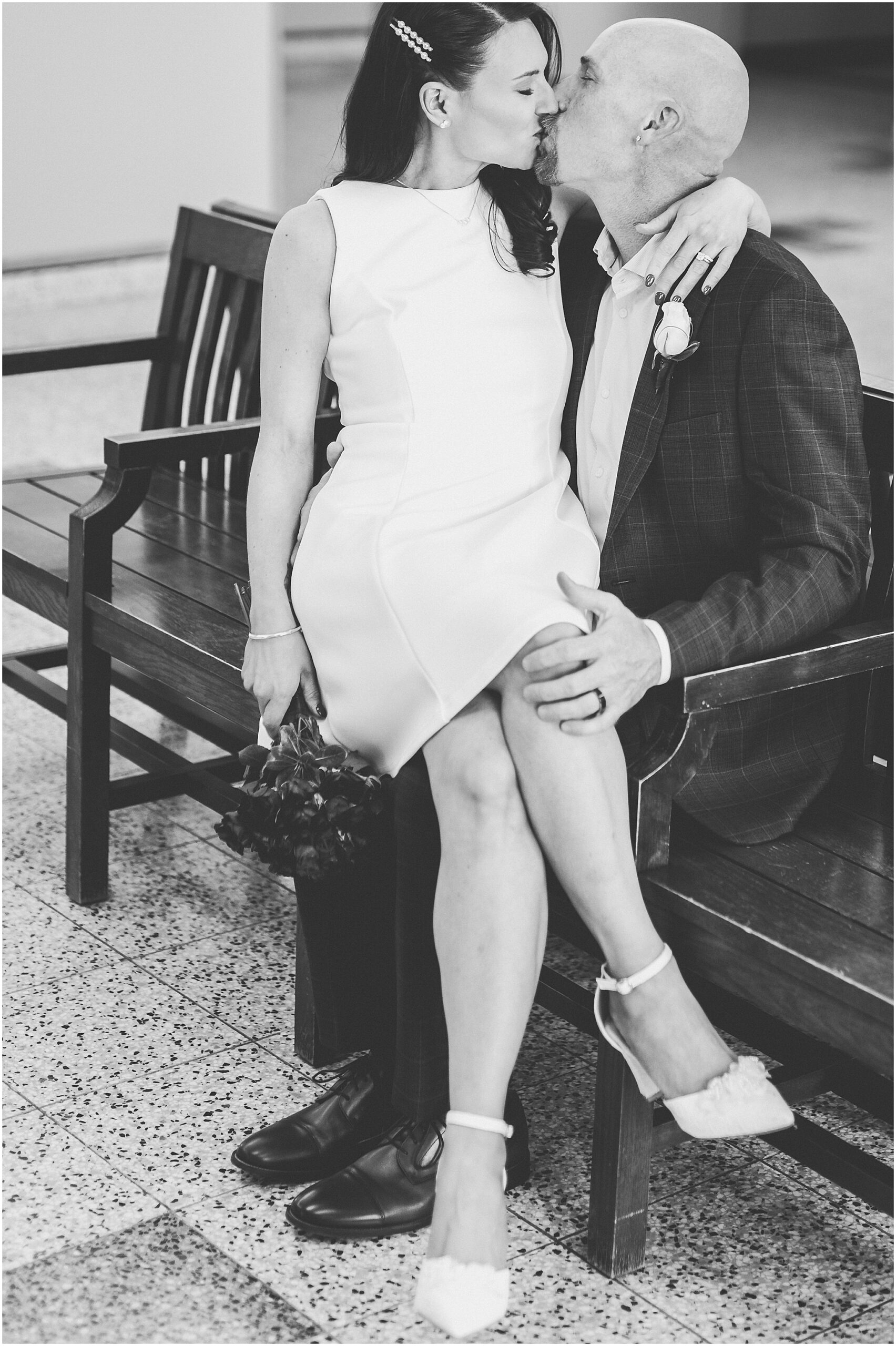 Tania & Zachary's intimate wedding day at Hamilton Walker's in Champaign, Illinois with Central Illinois photographer Kara Evans Photographer.