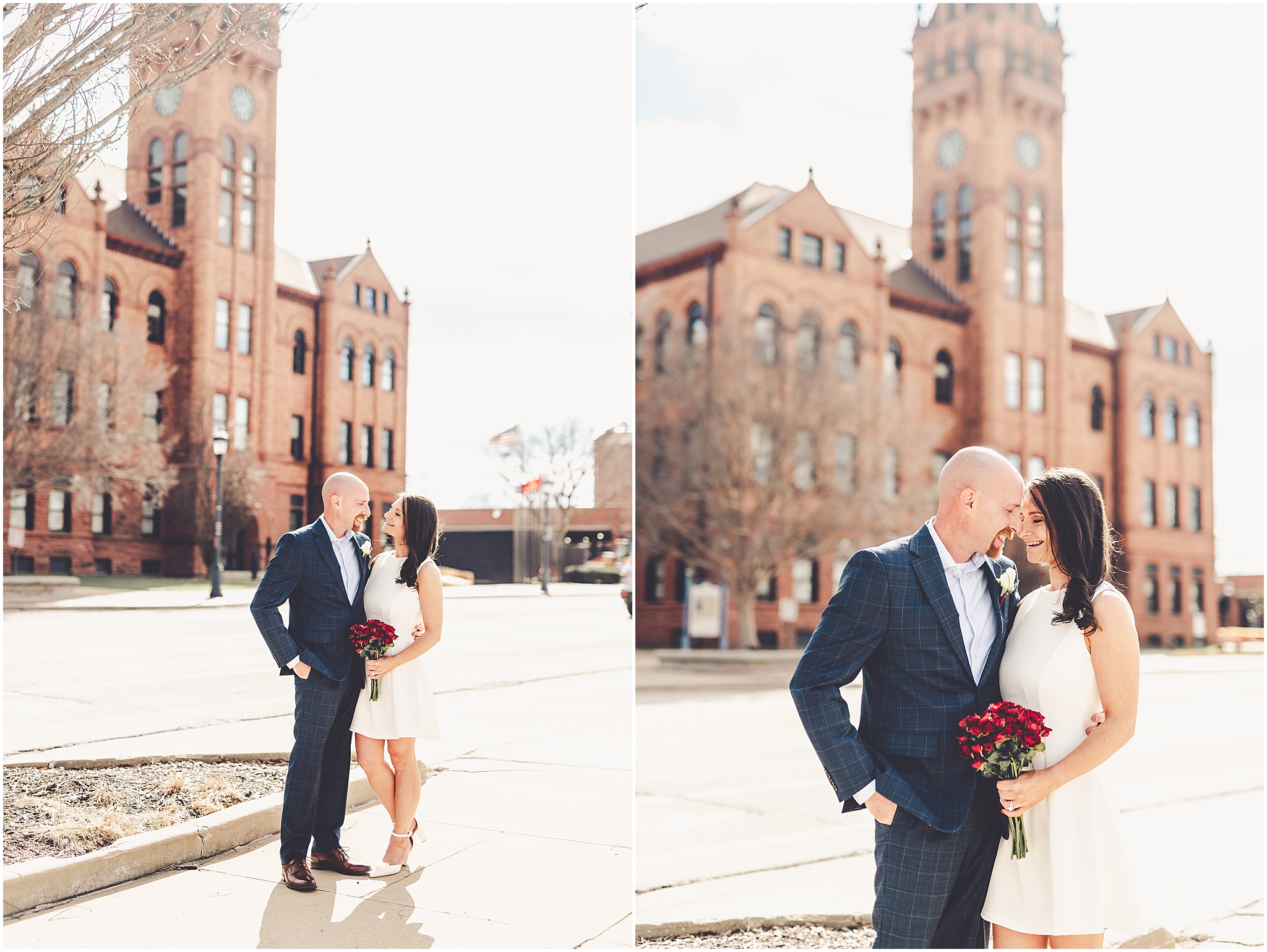 Tania & Zachary's intimate wedding day at Hamilton Walker's in Champaign, Illinois with Central Illinois photographer Kara Evans Photographer.