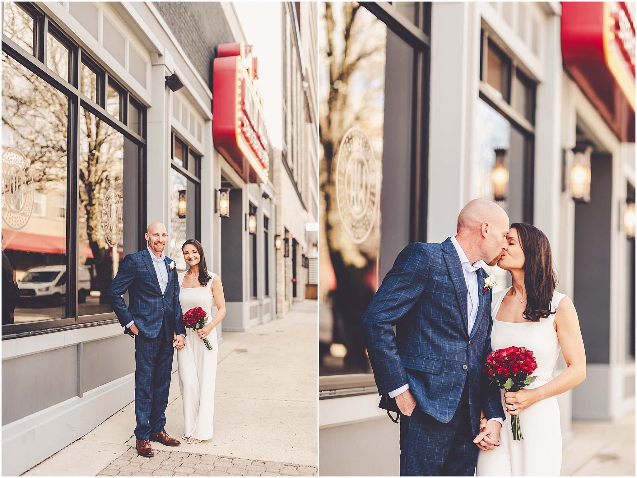 Tania & Zachary's intimate wedding day at Hamilton Walker's in Champaign, Illinois with Central Illinois photographer Kara Evans Photographer.
