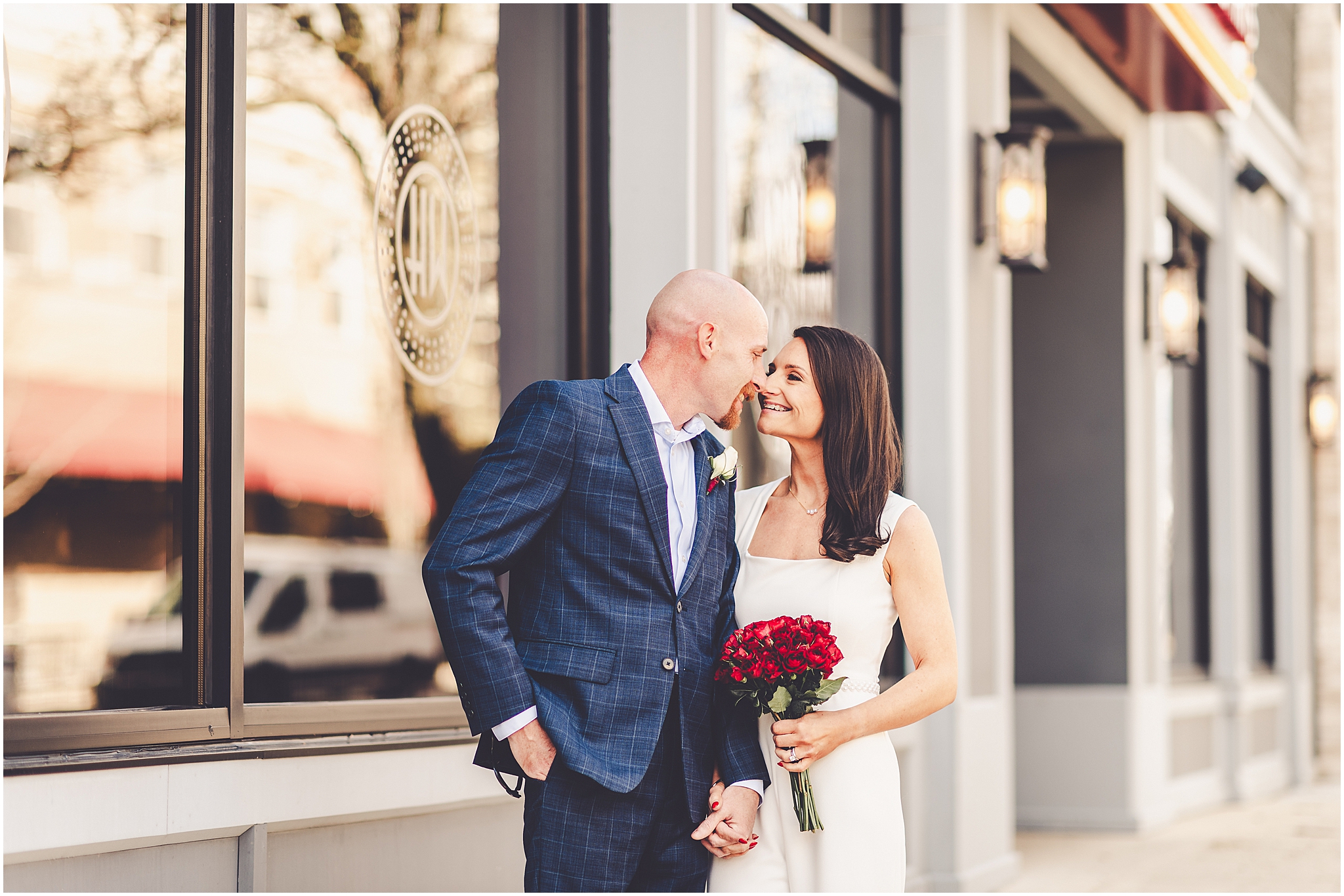 Tania & Zachary's intimate wedding day at Hamilton Walker's in Champaign, Illinois with Central Illinois photographer Kara Evans Photographer.