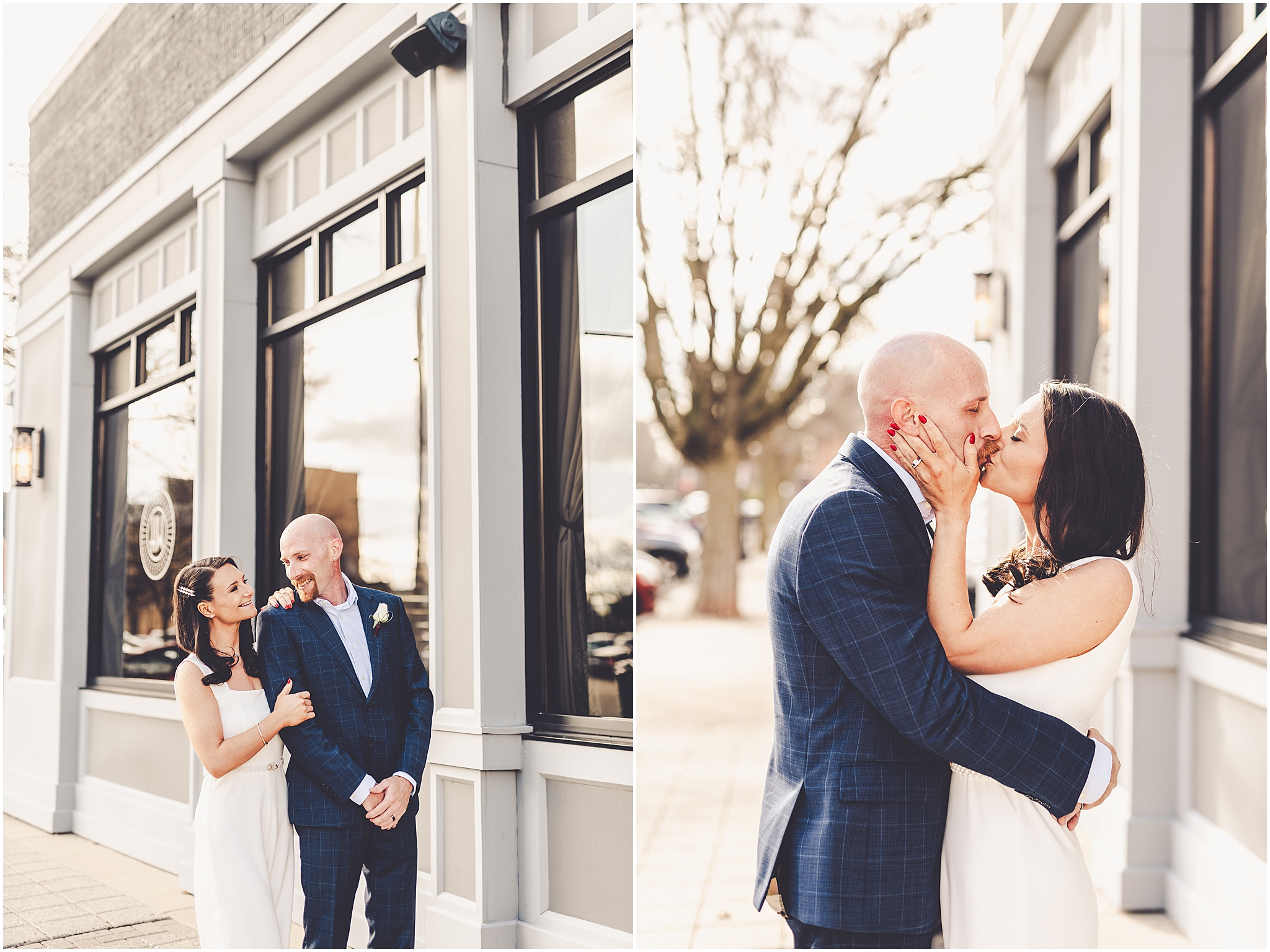 Tania & Zachary's intimate wedding day at Hamilton Walker's in Champaign, Illinois with Central Illinois photographer Kara Evans Photographer.