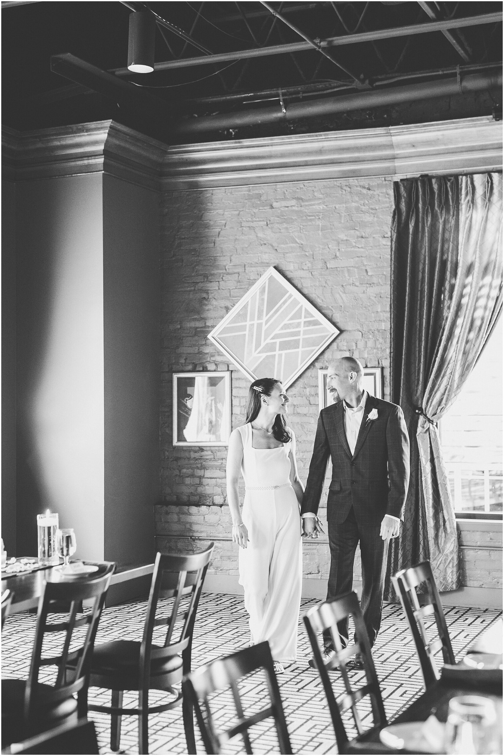 Tania & Zachary's intimate wedding day at Hamilton Walker's in Champaign, Illinois with Central Illinois photographer Kara Evans Photographer.