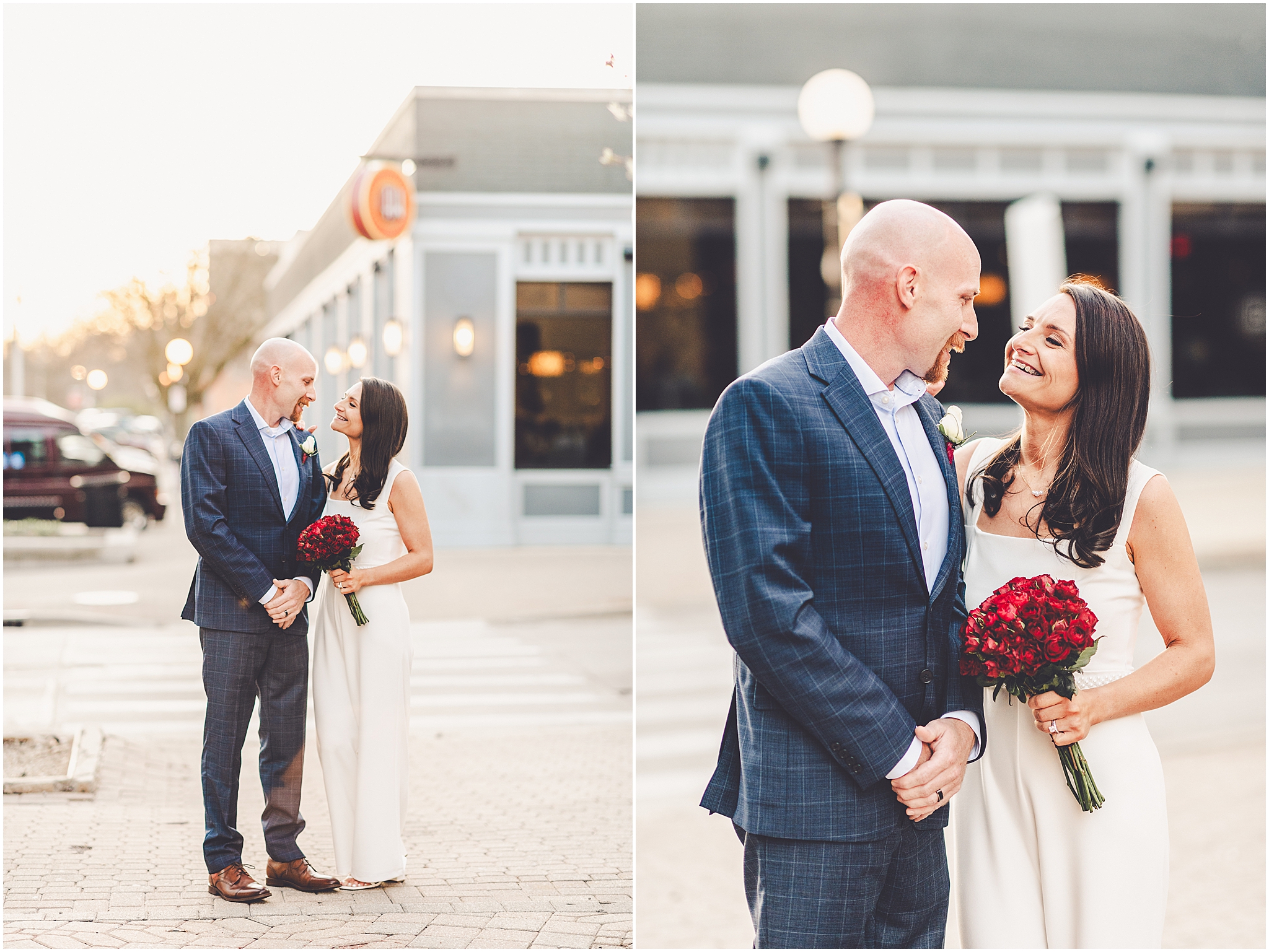 Tania & Zachary's intimate wedding day at Hamilton Walker's in Champaign, Illinois with Central Illinois photographer Kara Evans Photographer.