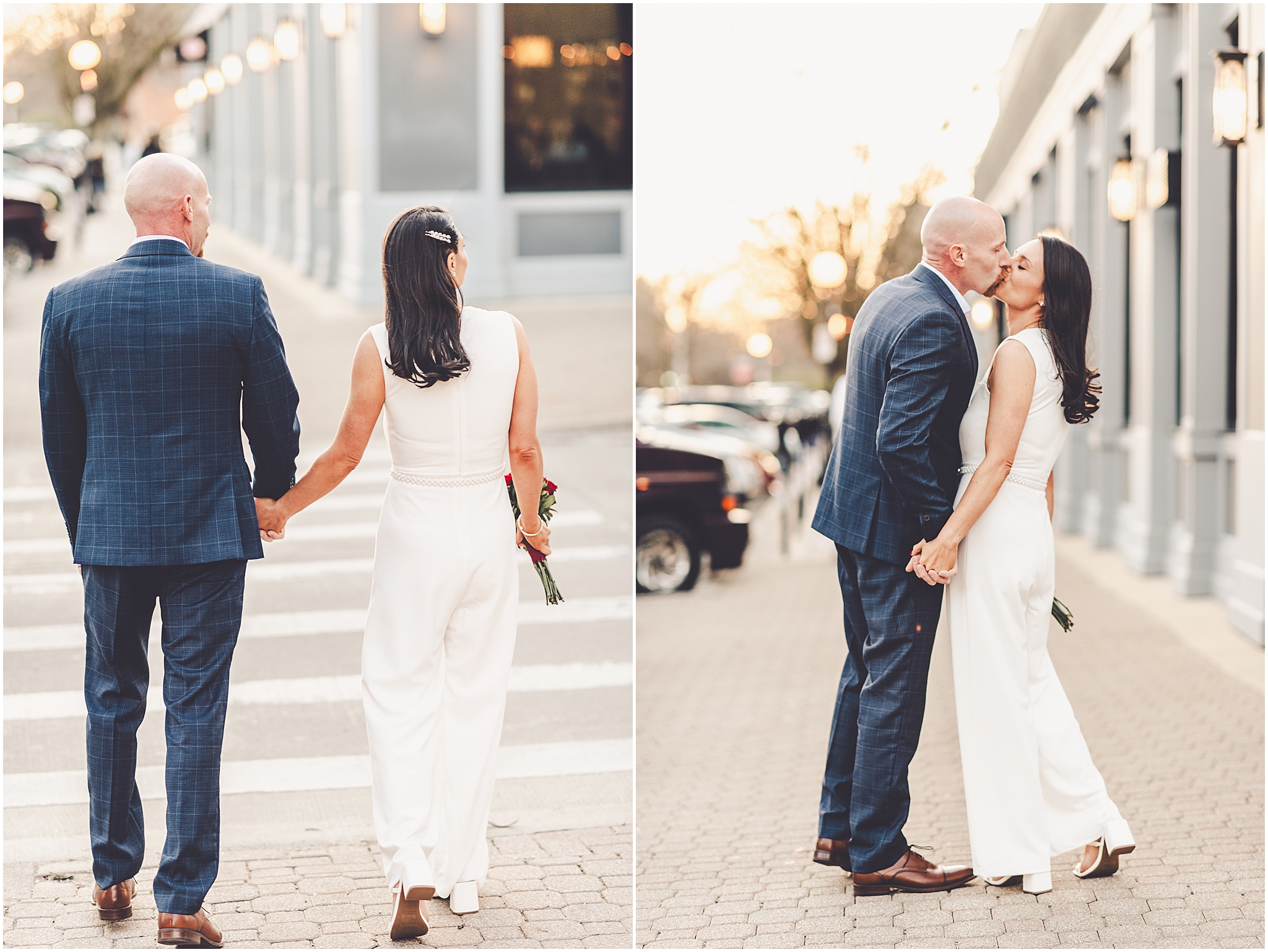 Tania & Zachary's intimate wedding day at Hamilton Walker's in Champaign, Illinois with Central Illinois photographer Kara Evans Photographer.